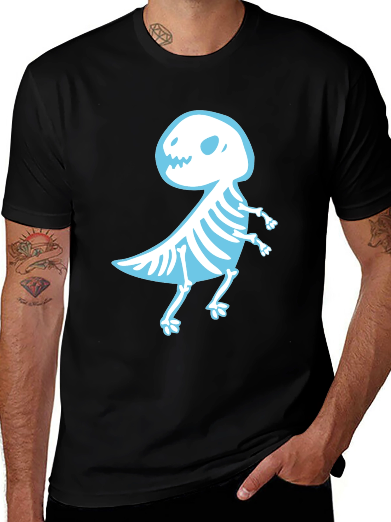 Dino Skeleton Graphic Tee