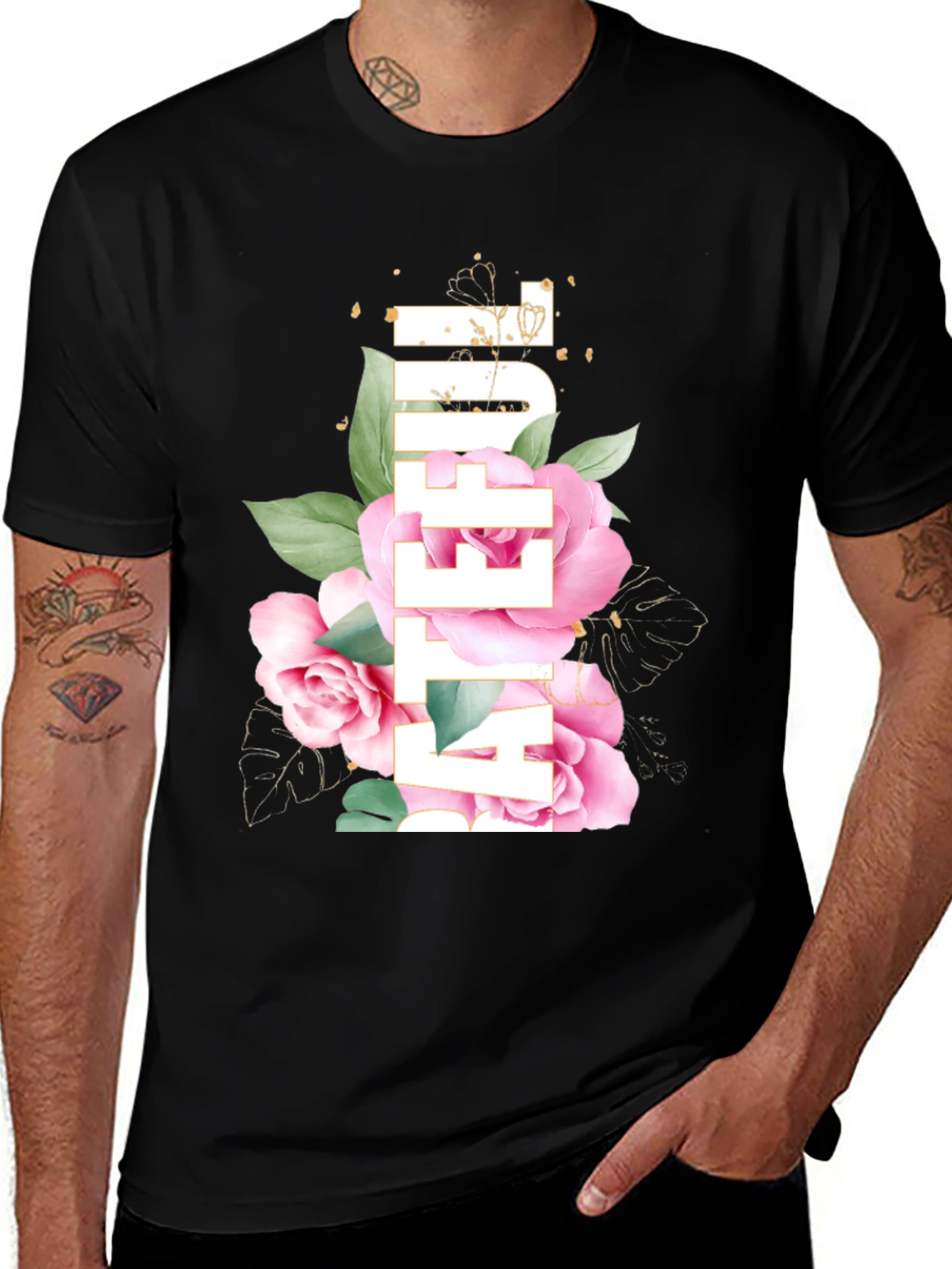 Variant 12 of Floral After You Black T-Shirt