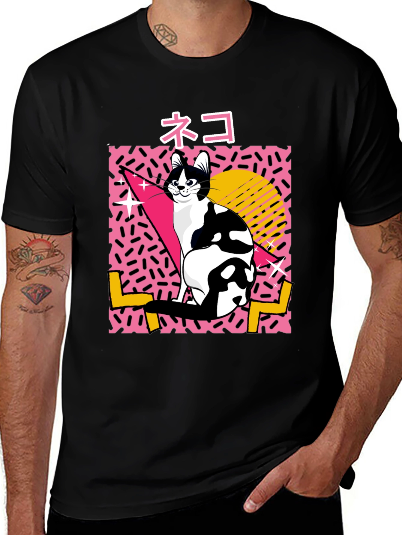 Variant 28 of Retro Cat T-Shirt - Neko Style