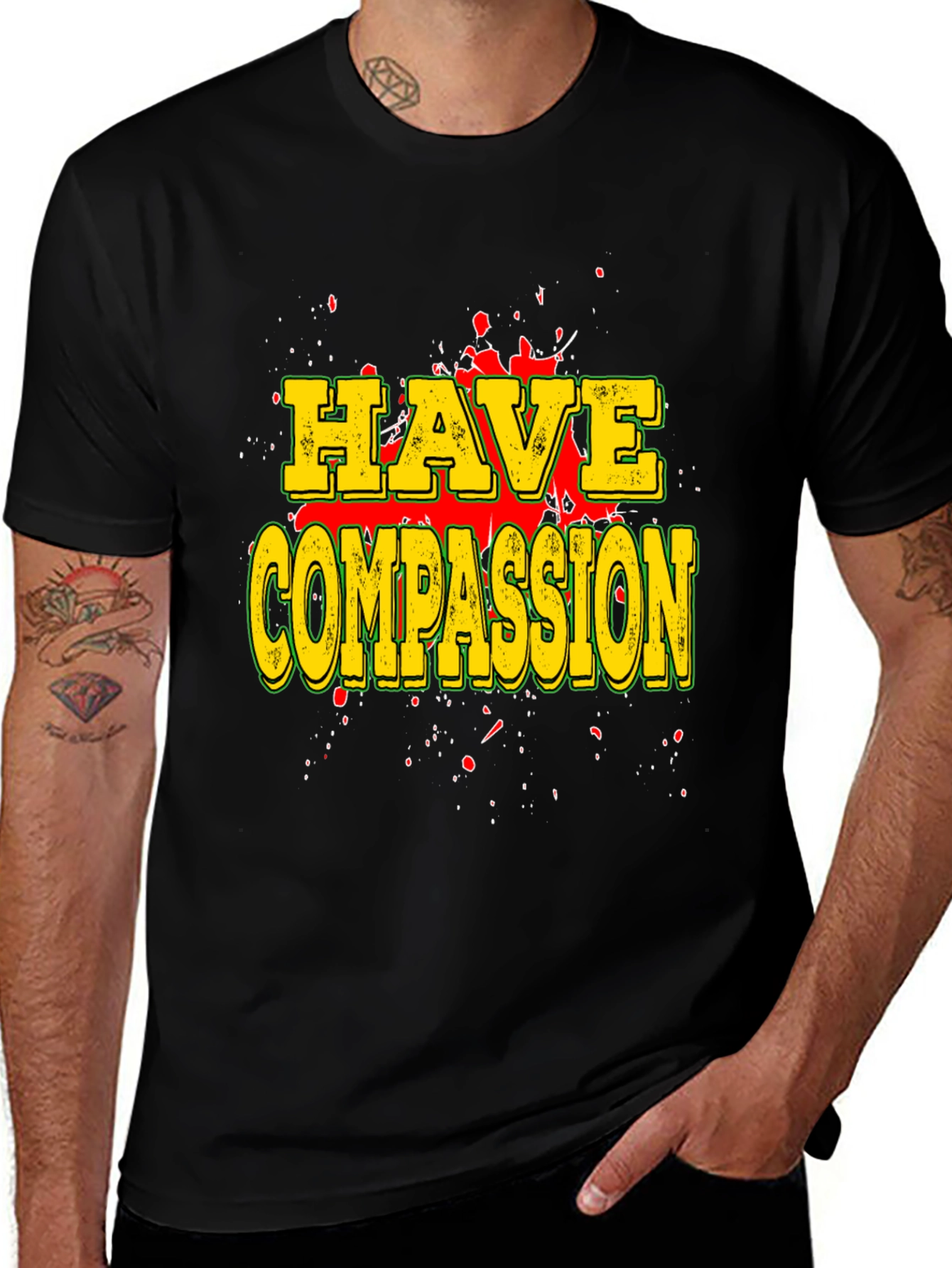 Variant 8 of Have Compassion Black Graphic Tee