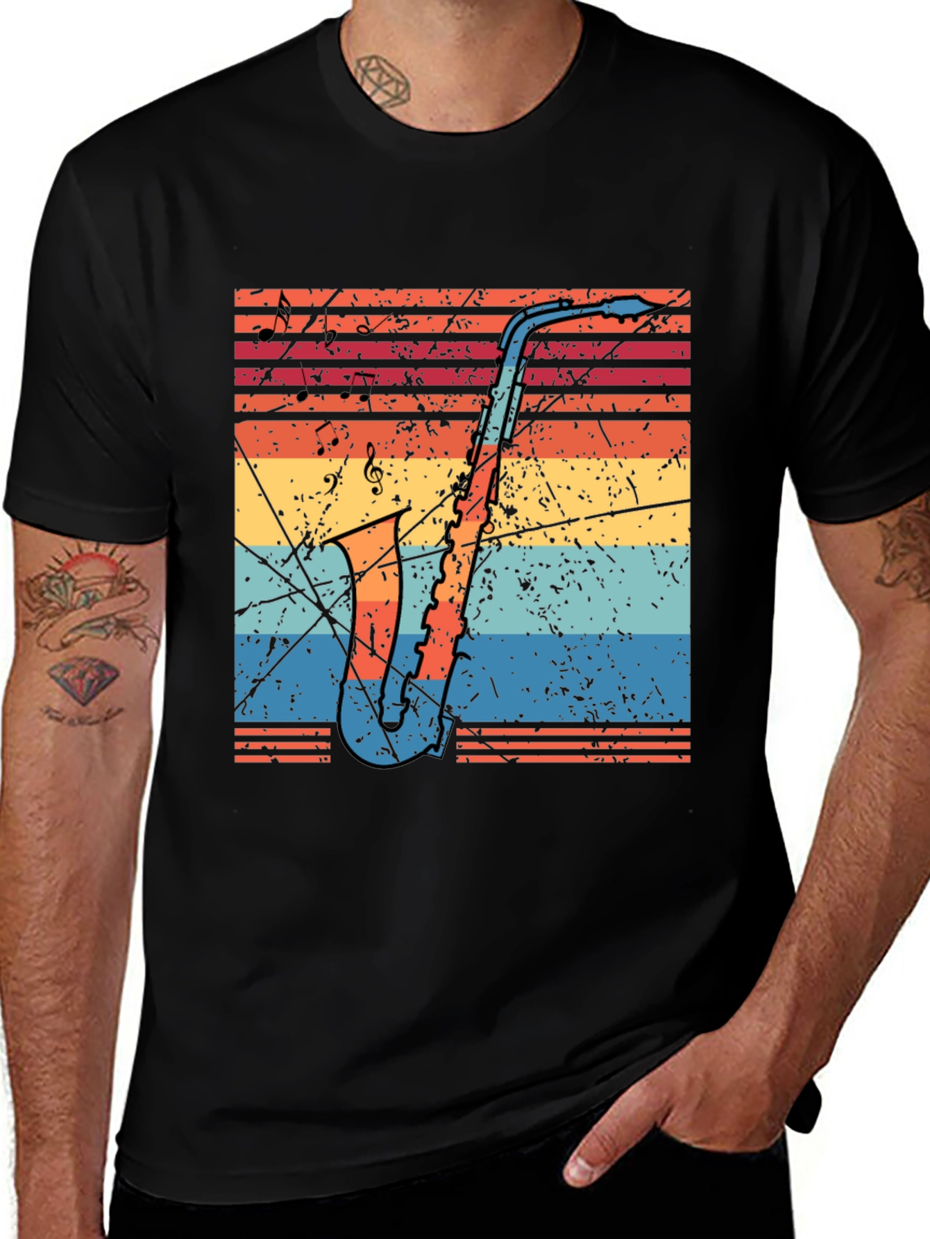 Variant 29 of Retro Saxophone T-Shirt