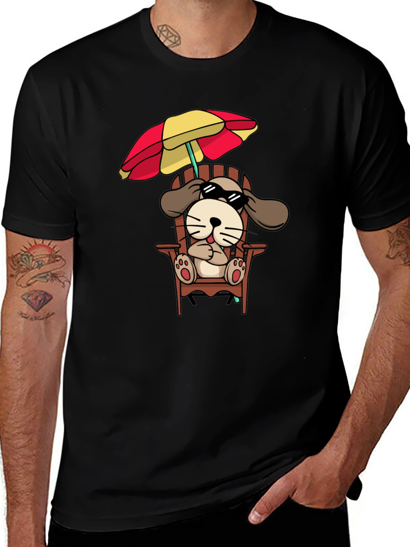Variant 5 of Cool Dog in Chair Graphic T-Shirt
