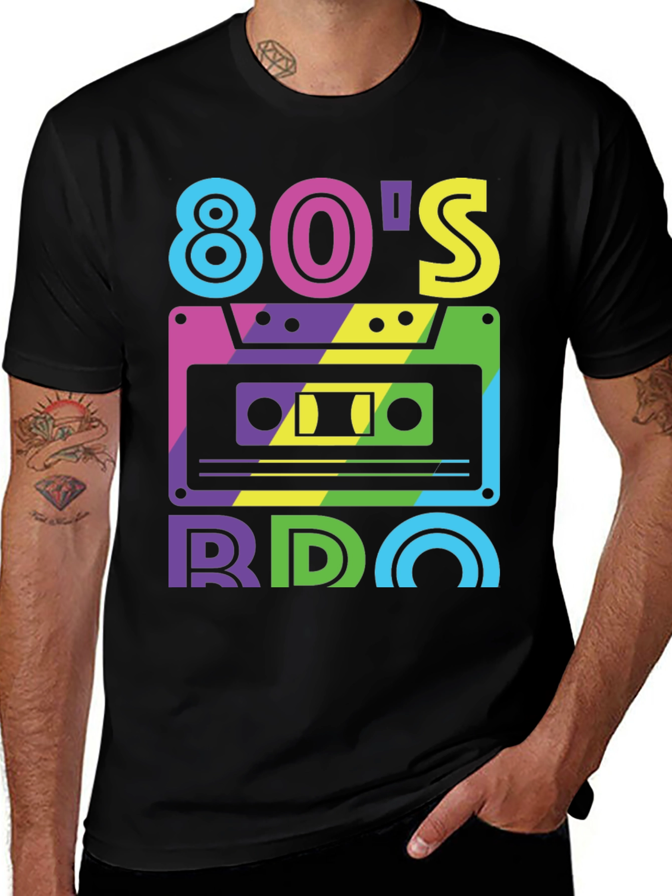 Variant 12 of Retro 80's Cassette Tape Graphic T-Shirt