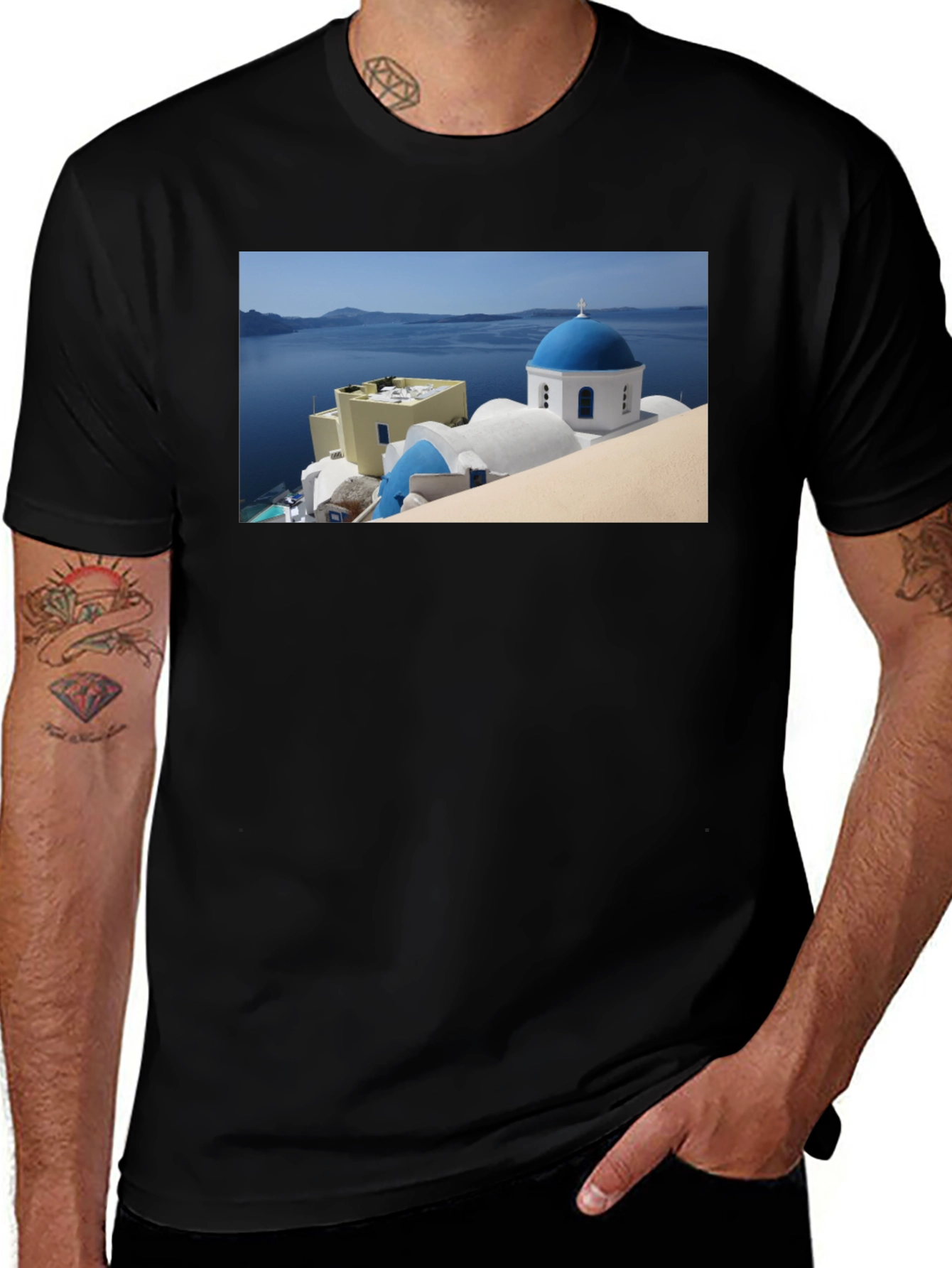 Santorini Greece Church T-Shirt