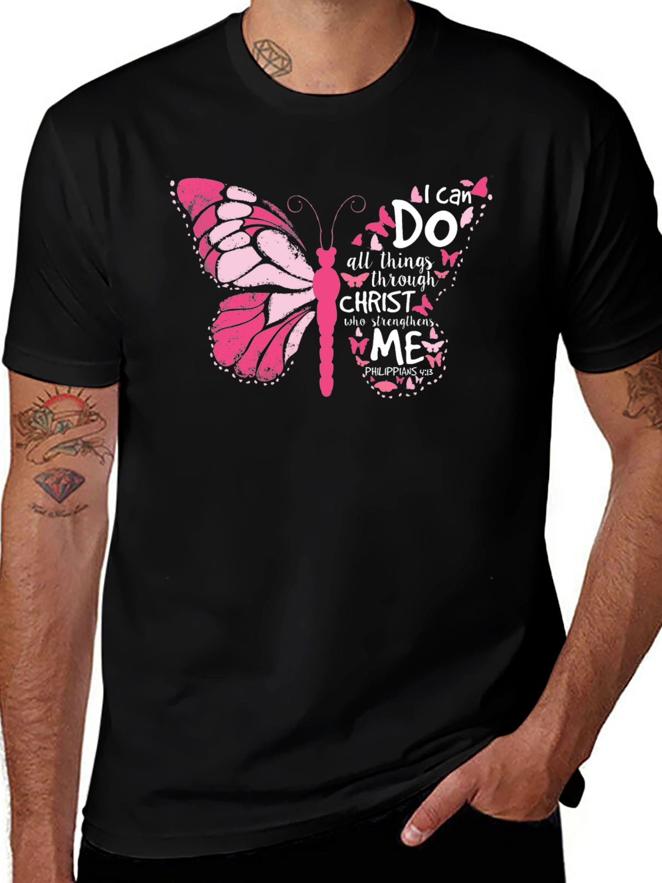 Variant 7 of Butterfly Faith Graphic T-Shirt