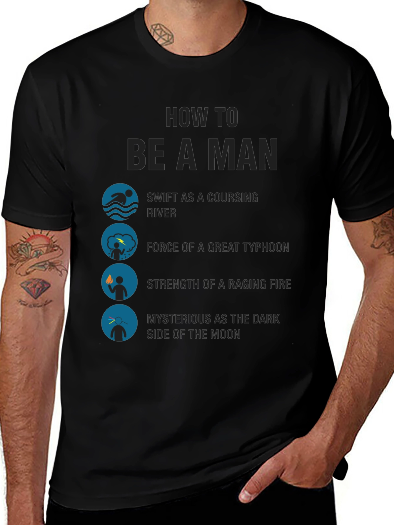 Variant 2 of How to Be a Man Graphic T-Shirt