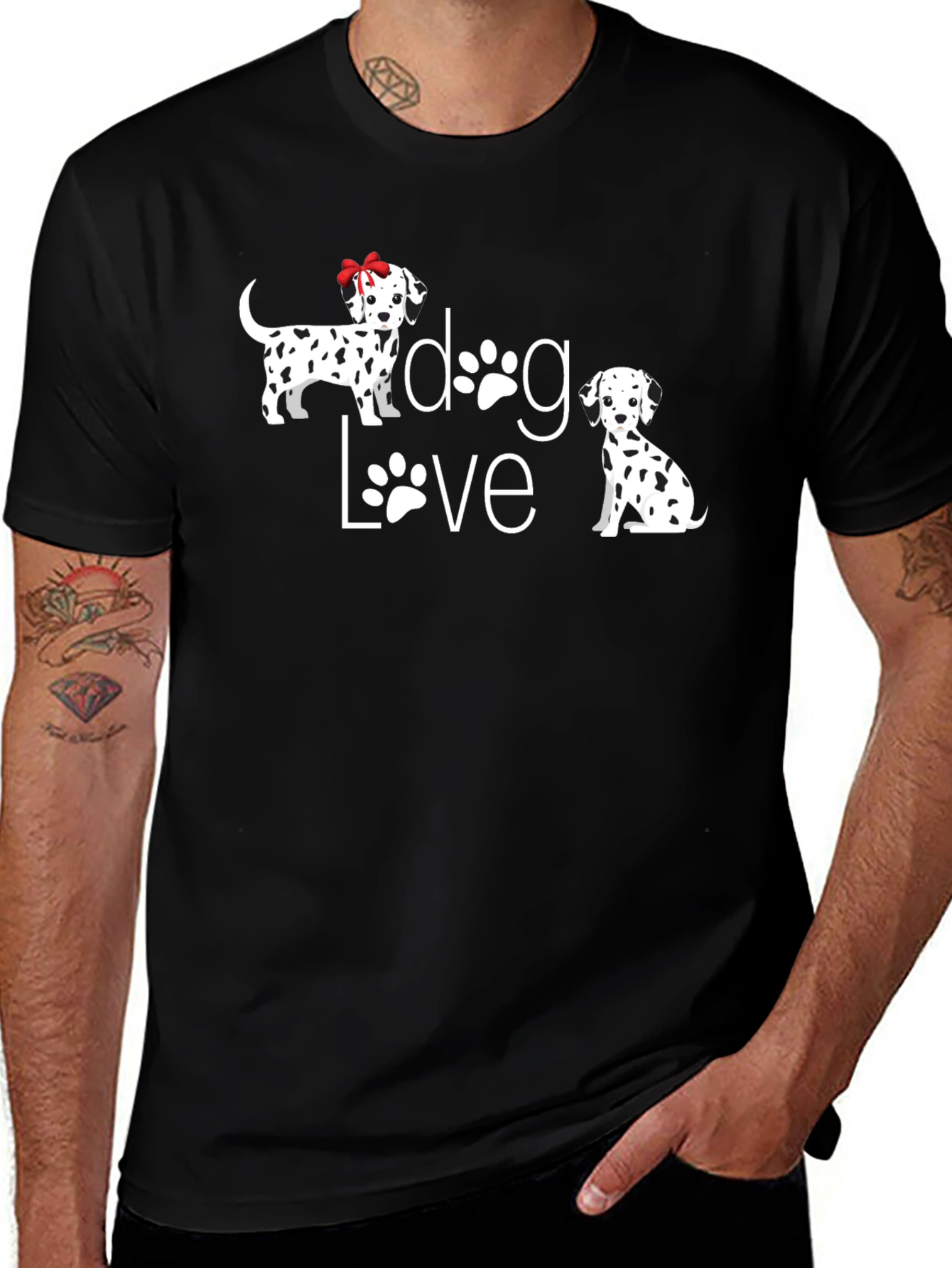 Variant 11 of Dog Love Black T-Shirt