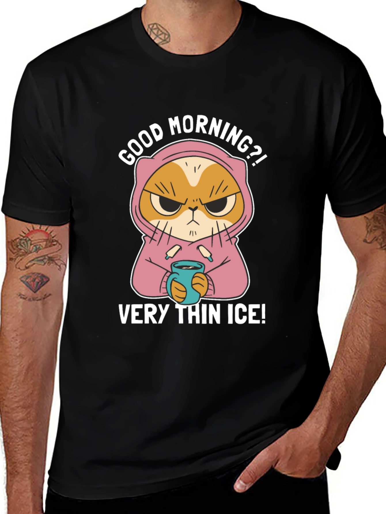 Variant 13 of Grumpy Cat T-Shirt - "Very Thin Ice!"