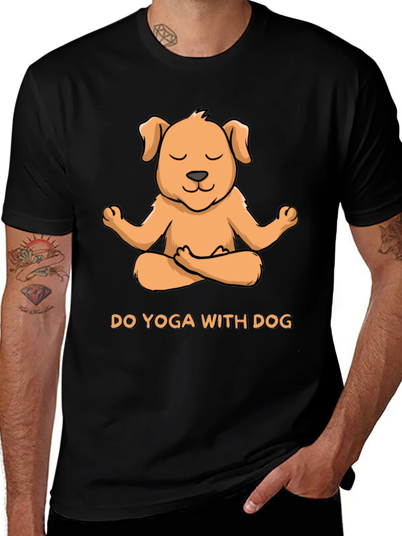 Variant 7 of Yoga Dog Graphic Tee - Relax & Meditate T-Shirt