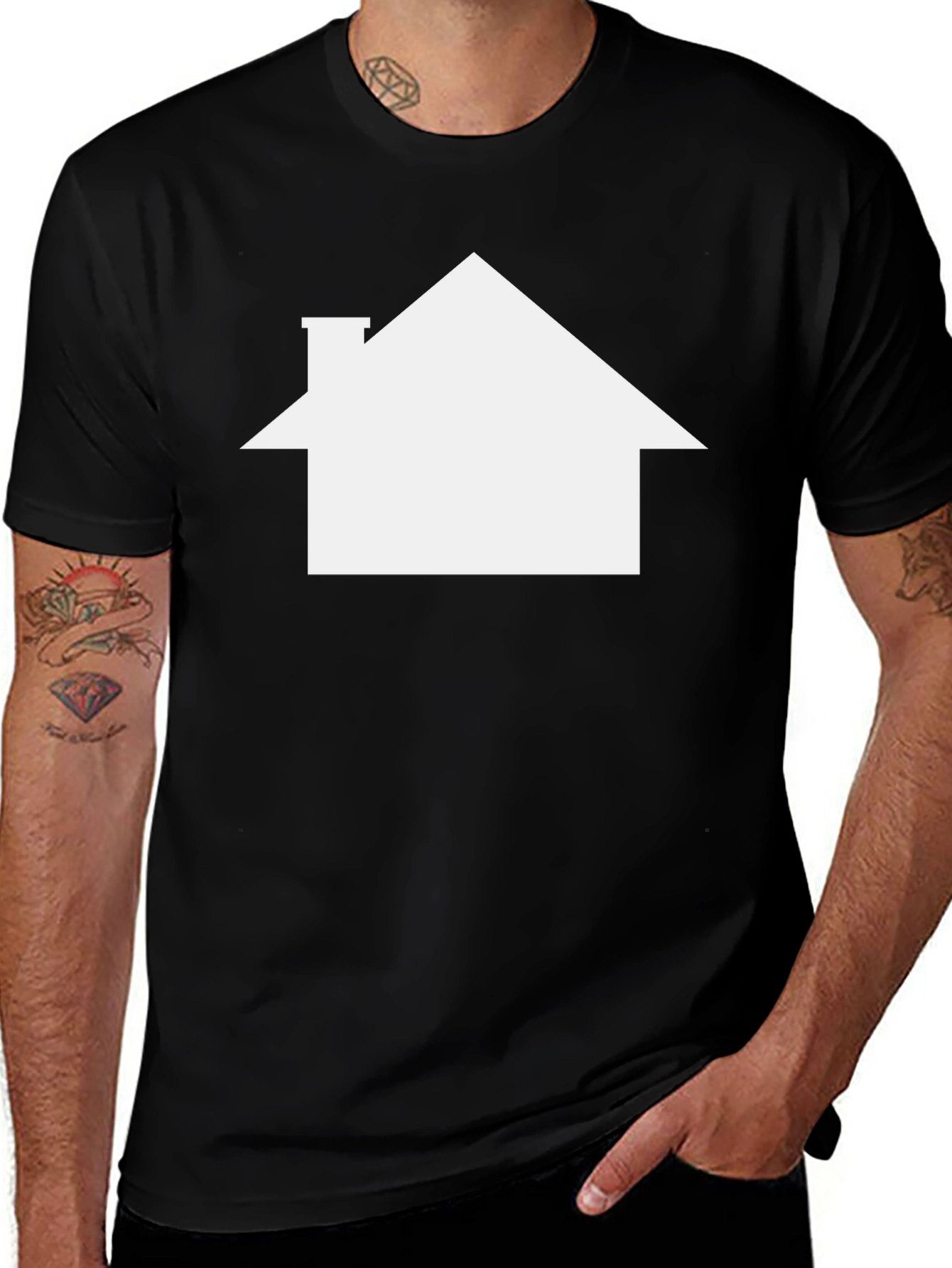 House Graphic T-Shirt - Black