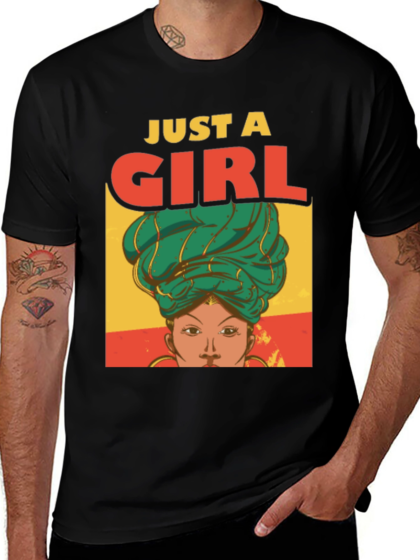 Variant 15 of Just A Girl T-Shirt - Stylish Graphic Tee