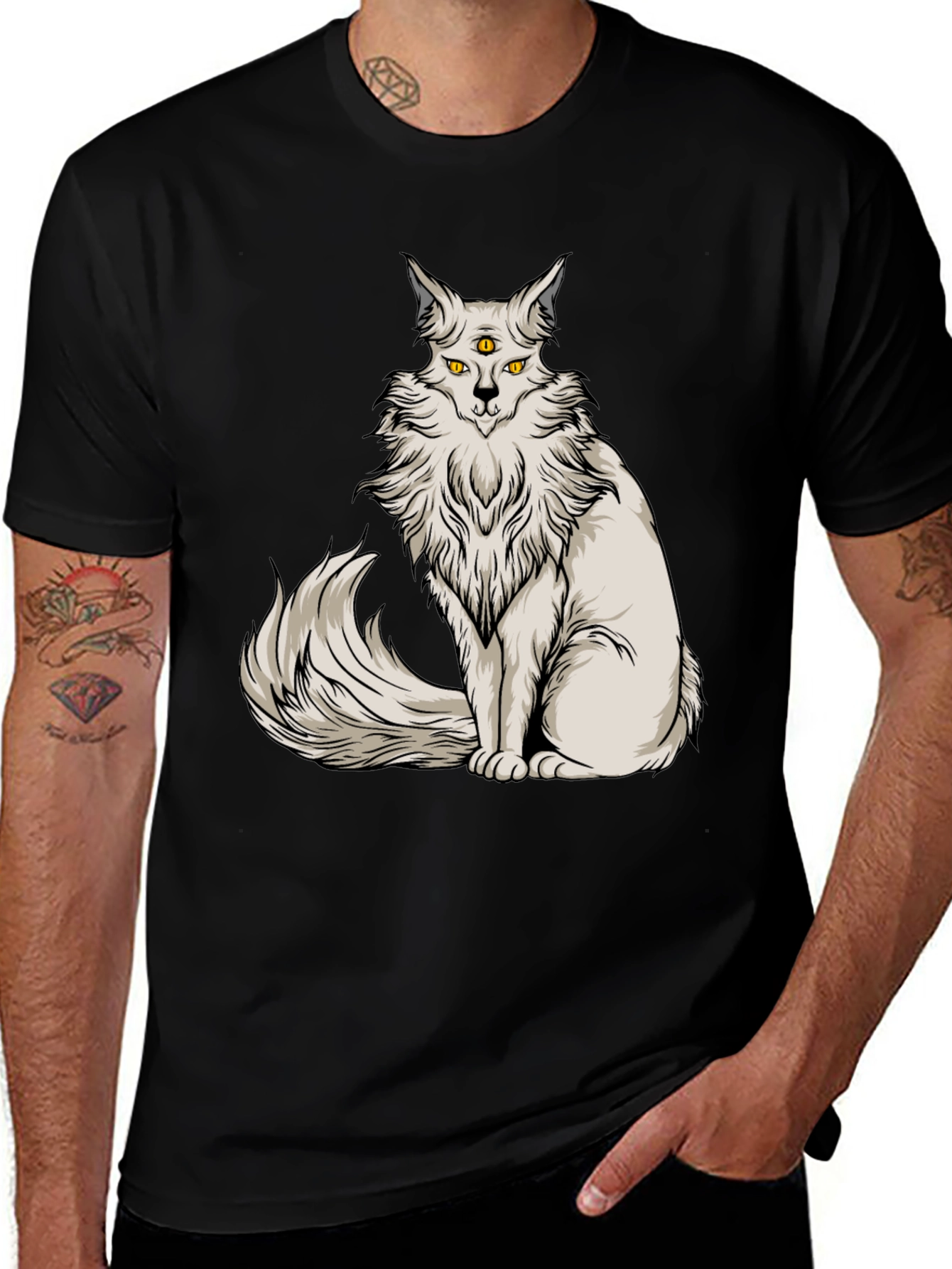 Third Eye Cat Graphic T-Shirt