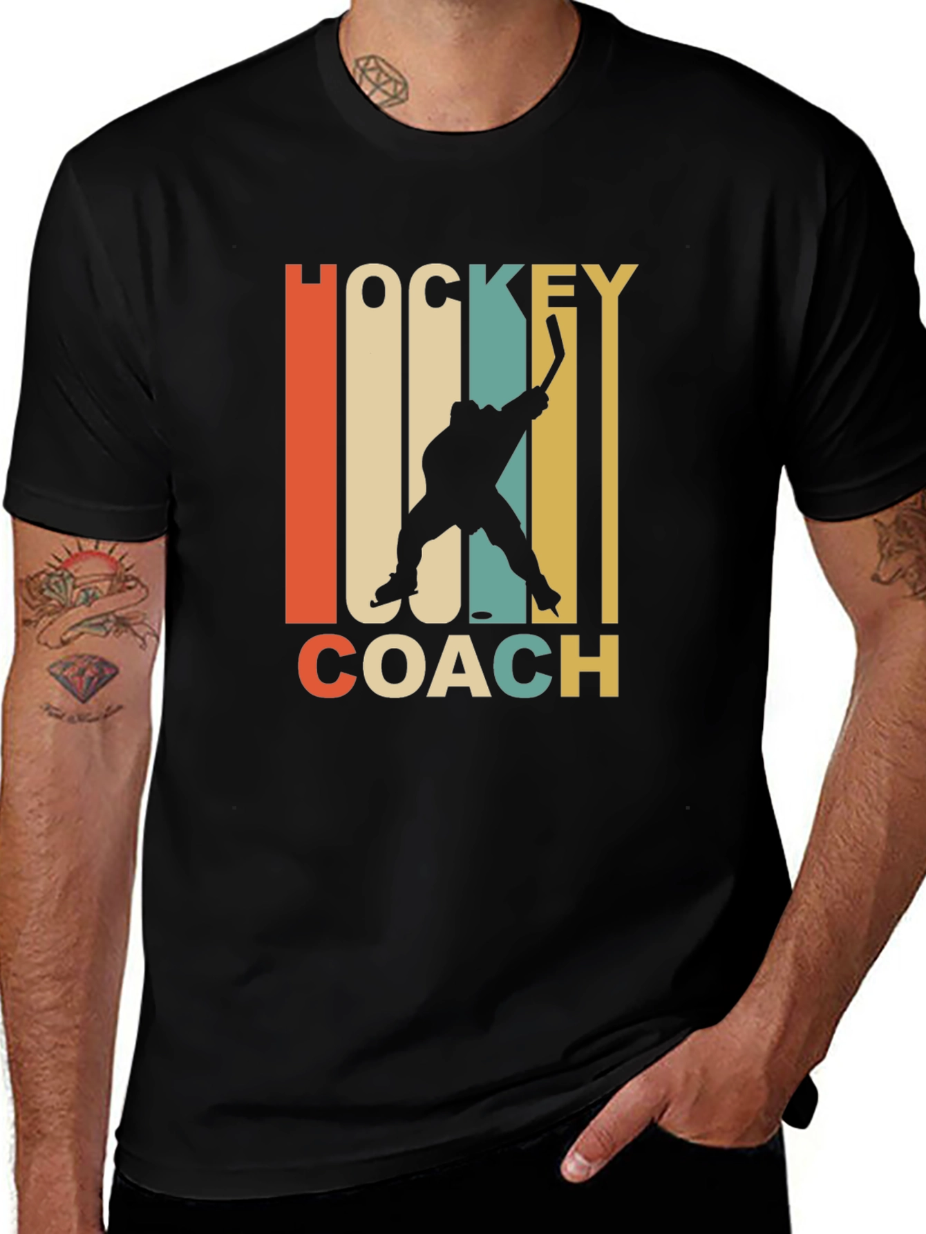 Variant 7 of Hockey Coach Vintage Style Graphic Tee