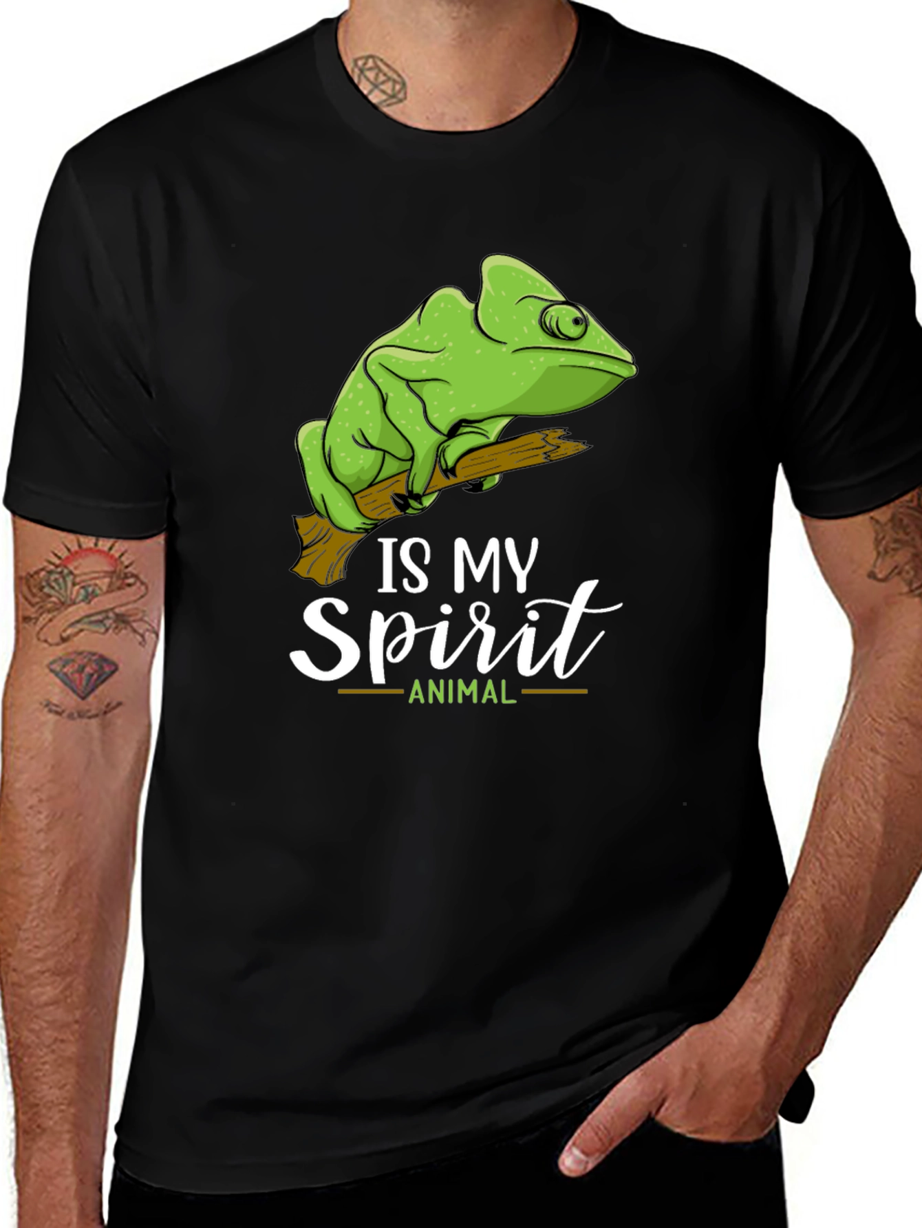Variant 25 of Chameleon Spirit Animal Graphic Tee