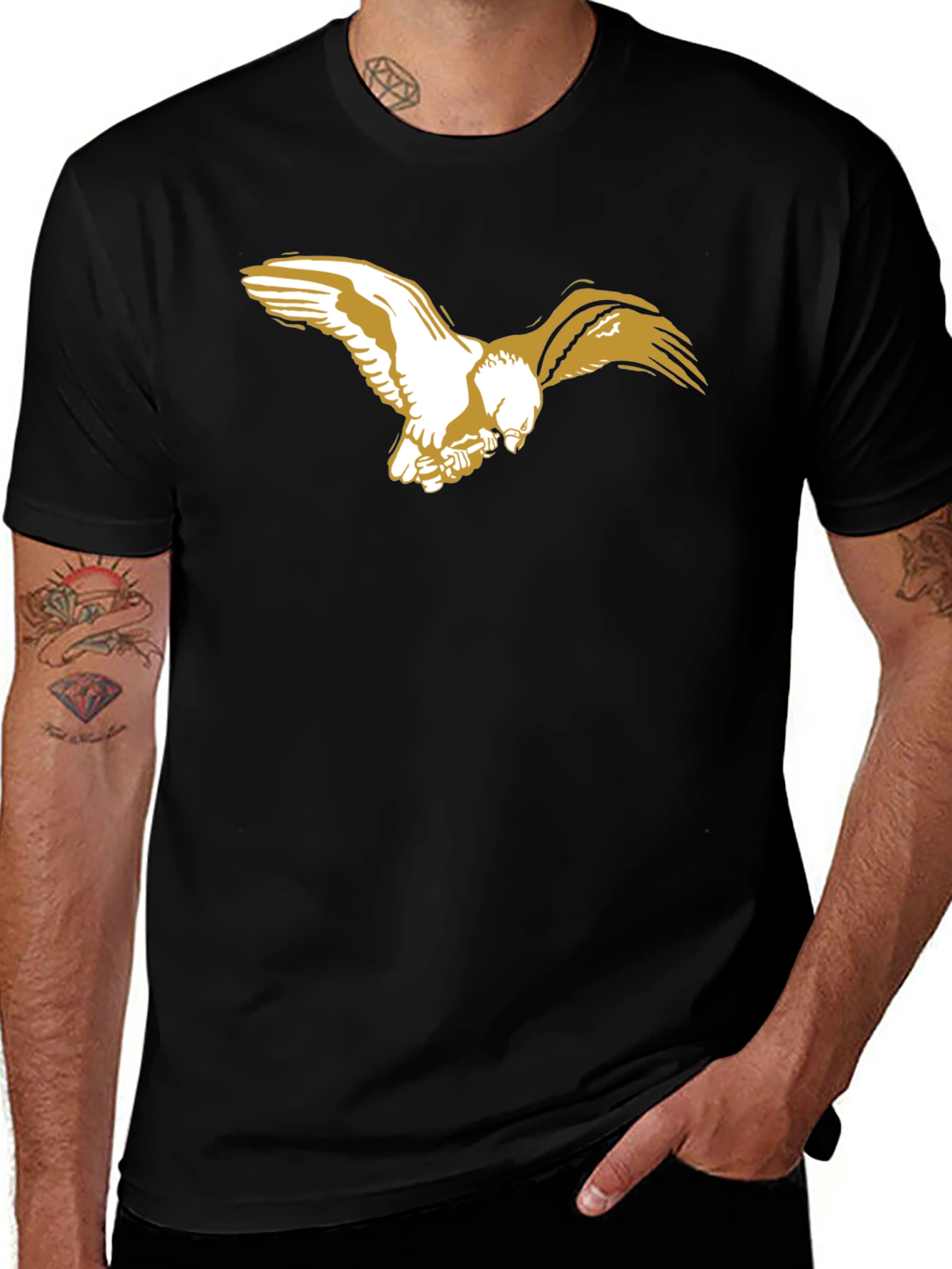 Variant 27 of Black T-Shirt with Eagle Graphic