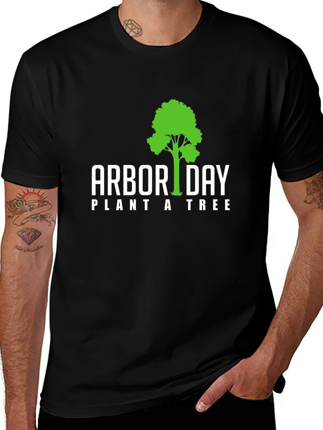 Variant 17 of Arbor Day Plant a Tree Black T-Shirt