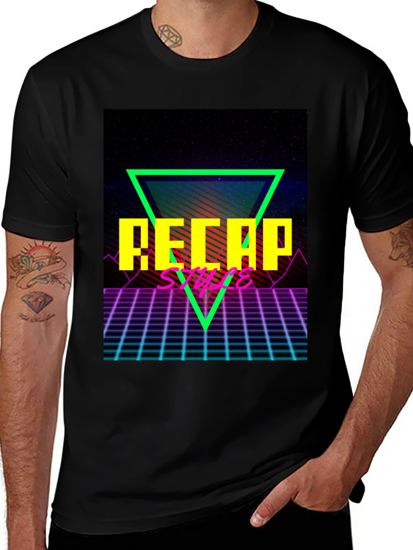 Variant 23 of Retro Synthwave Recap T-Shirt