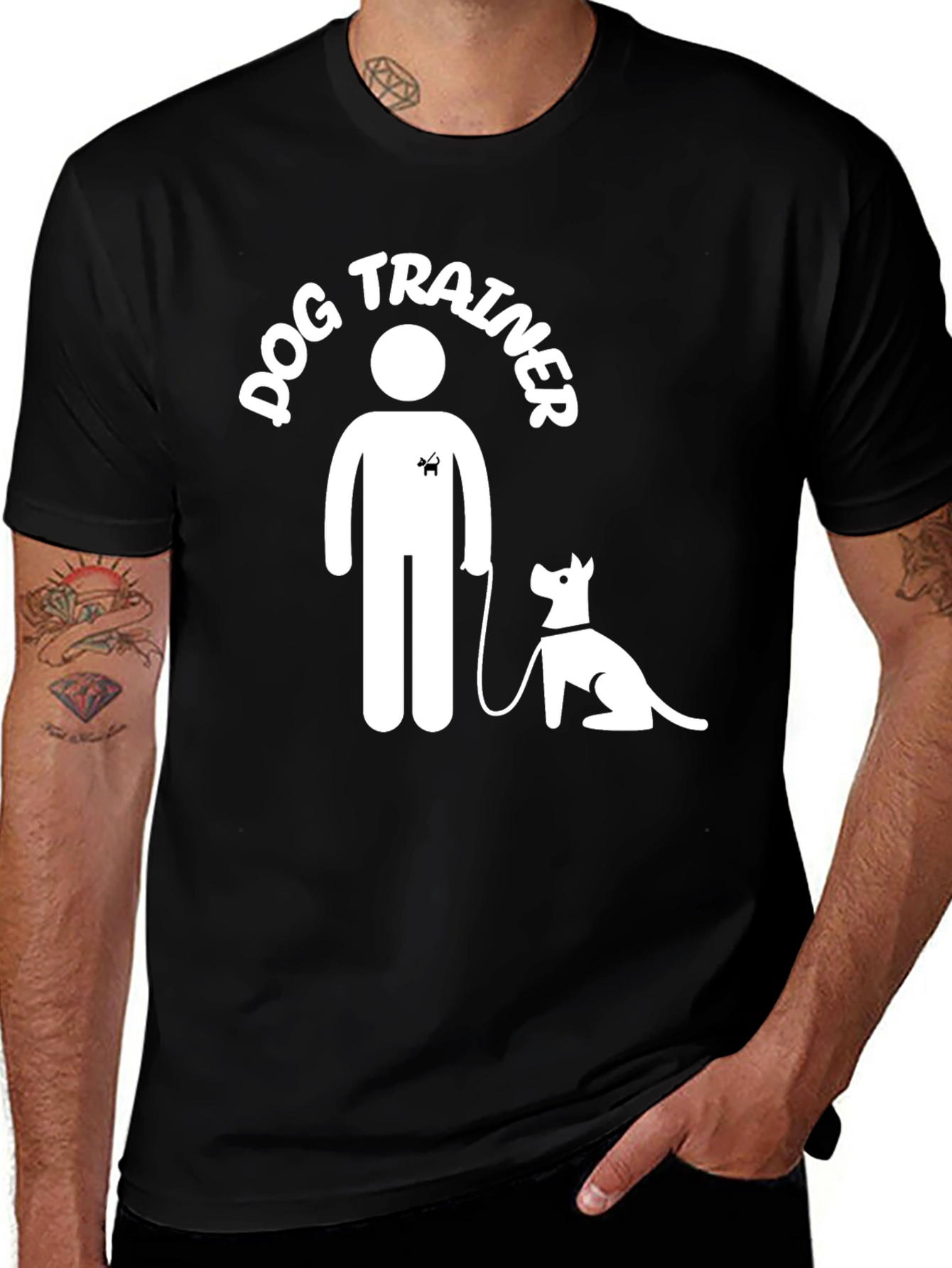 Variant 18 of Dog Trainer T-Shirt - Black, Funny Design