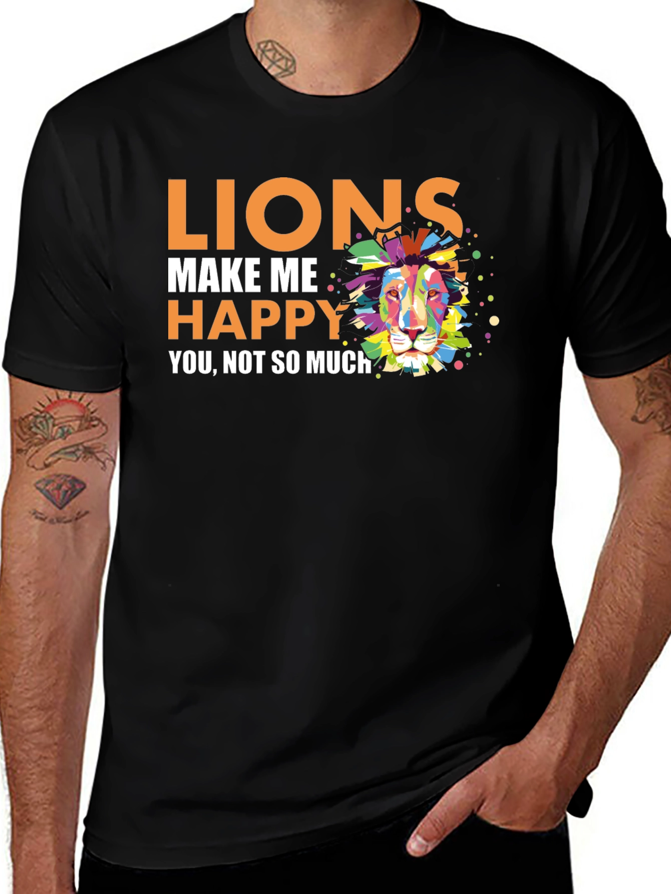 Variant 15 of Lions Make Me Happy Graphic Tee