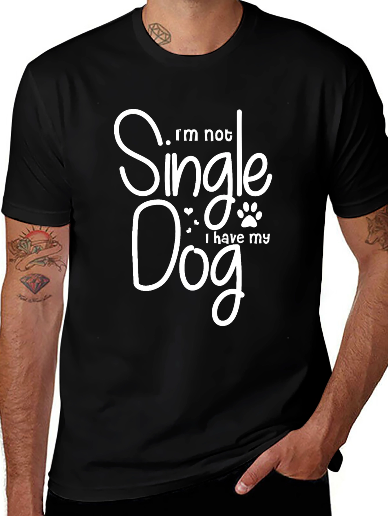 Variant 16 of Dog Lover T-Shirt - I'm Not Single, I Have My Dog