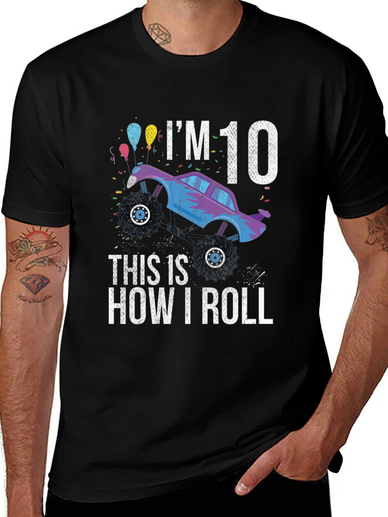 Variant 3 of I'm 10 Monster Truck Birthday T-Shirt