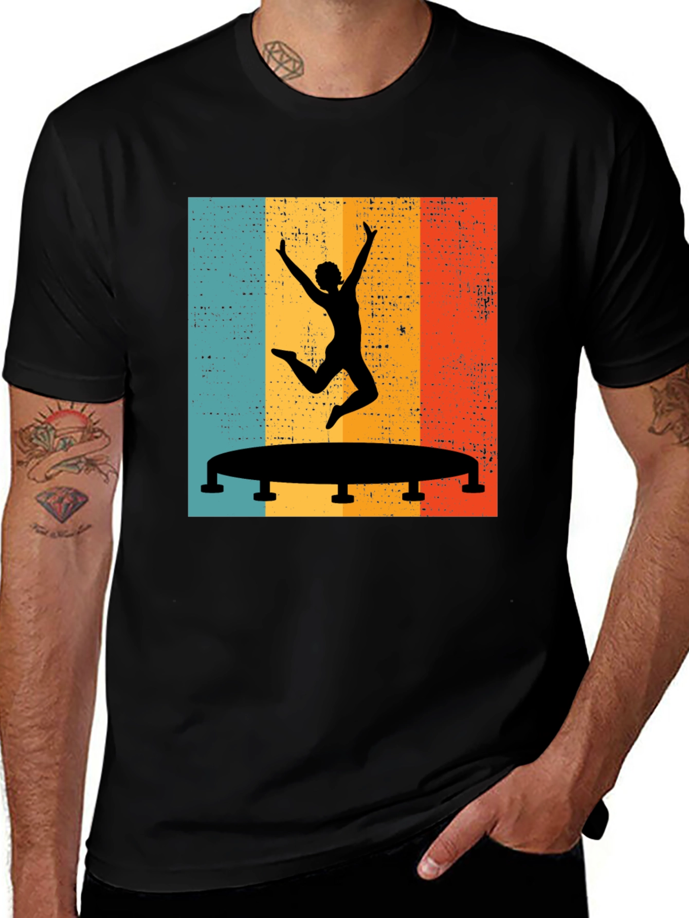 Variant 24 of Retro Trampoline Jump T-Shirt