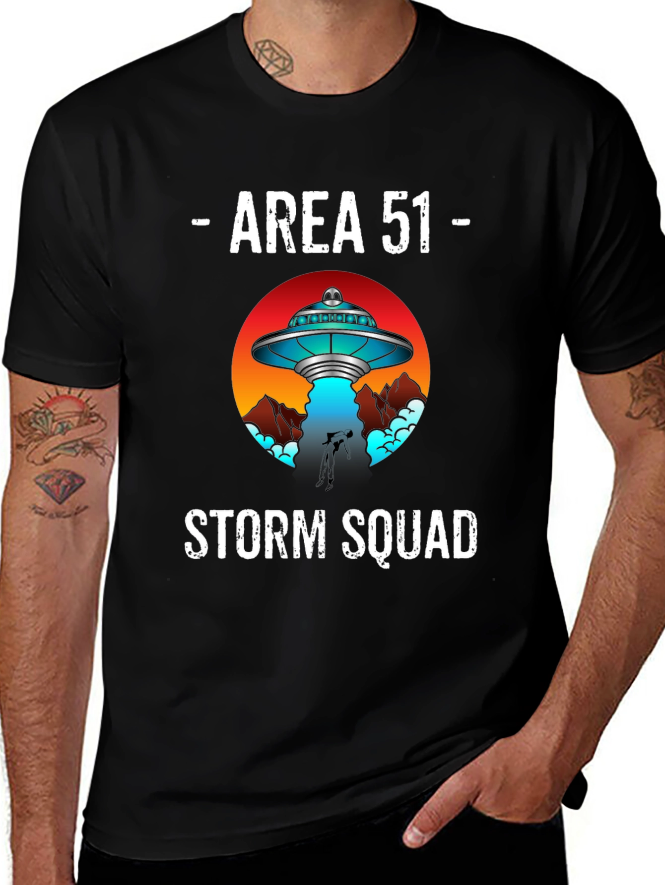 Area 51 Storm Squad UFO Graphic Tee
