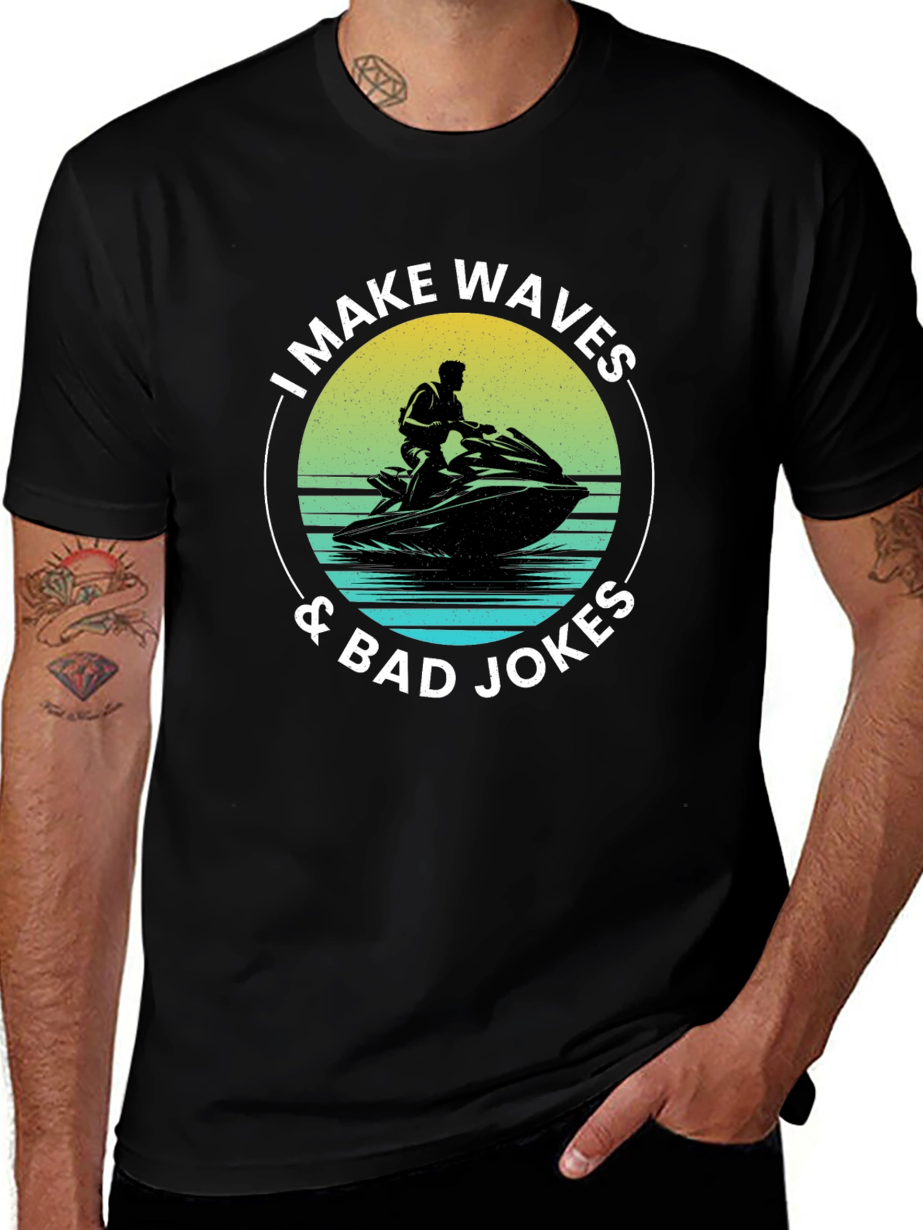 Variant 8 of I Make Waves & Bad Jokes T-Shirt