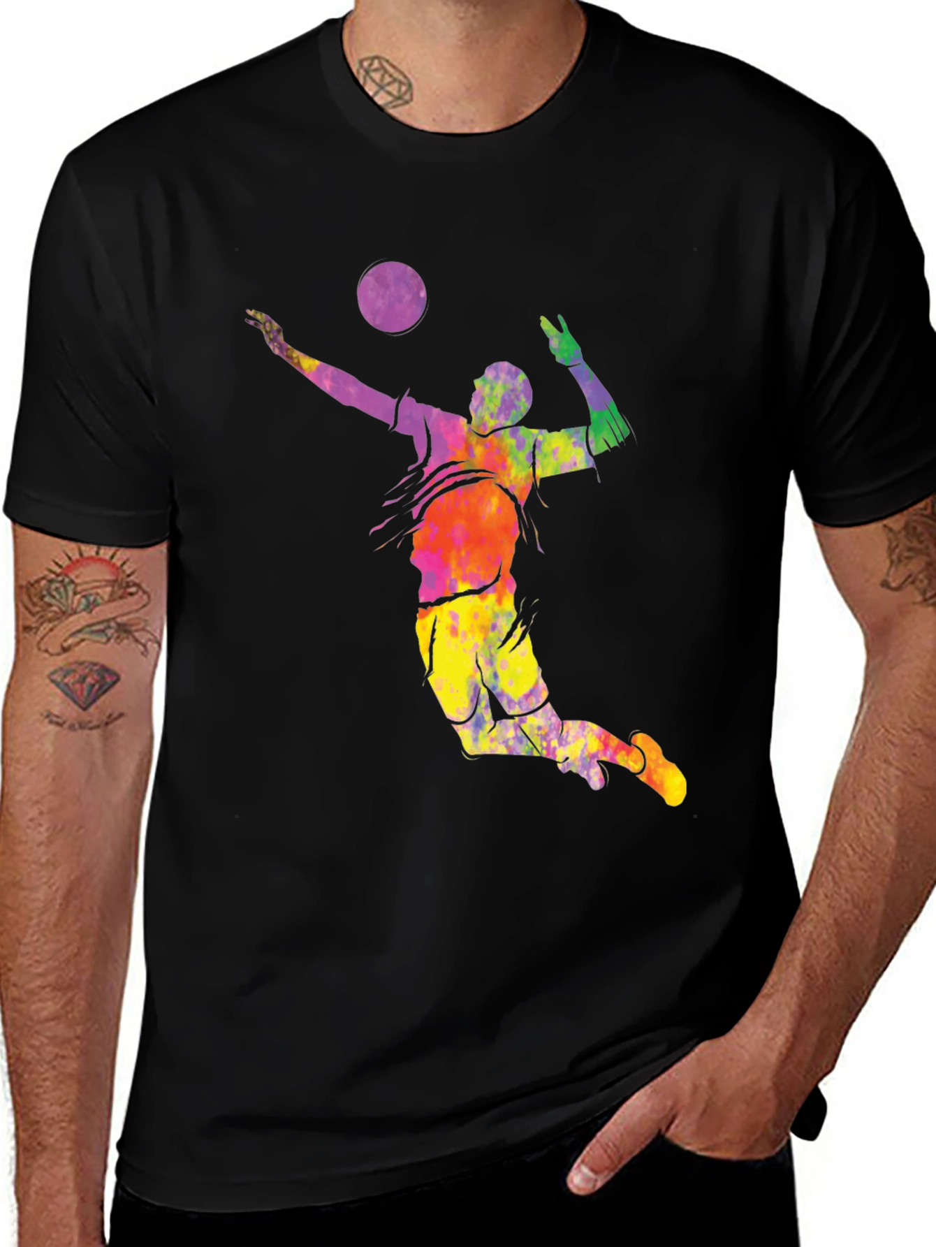 Variant 22 of Volleyball Player Tie Dye Graphic Tee