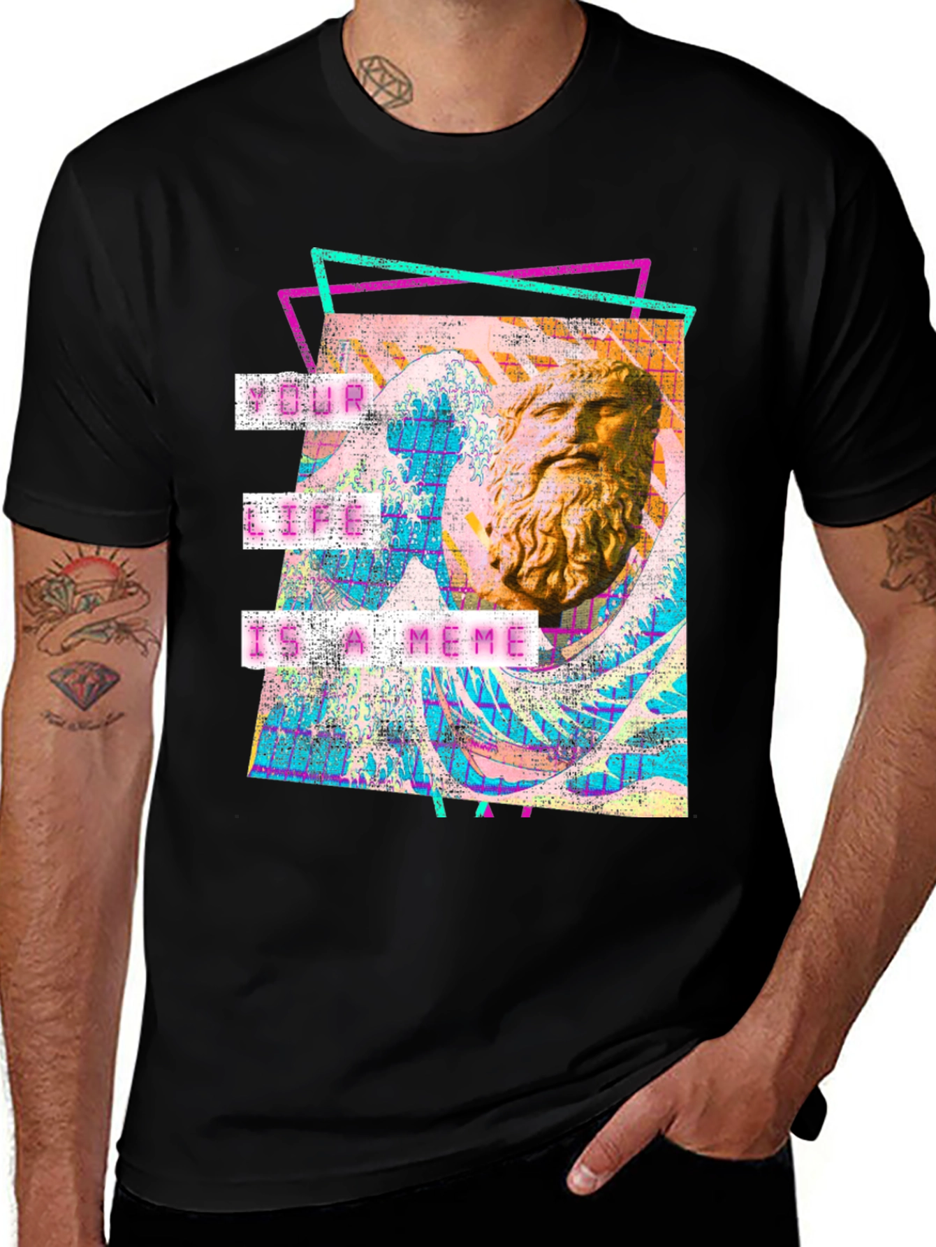 Variant 20 of Your Life Is A Meme Black Graphic Tee