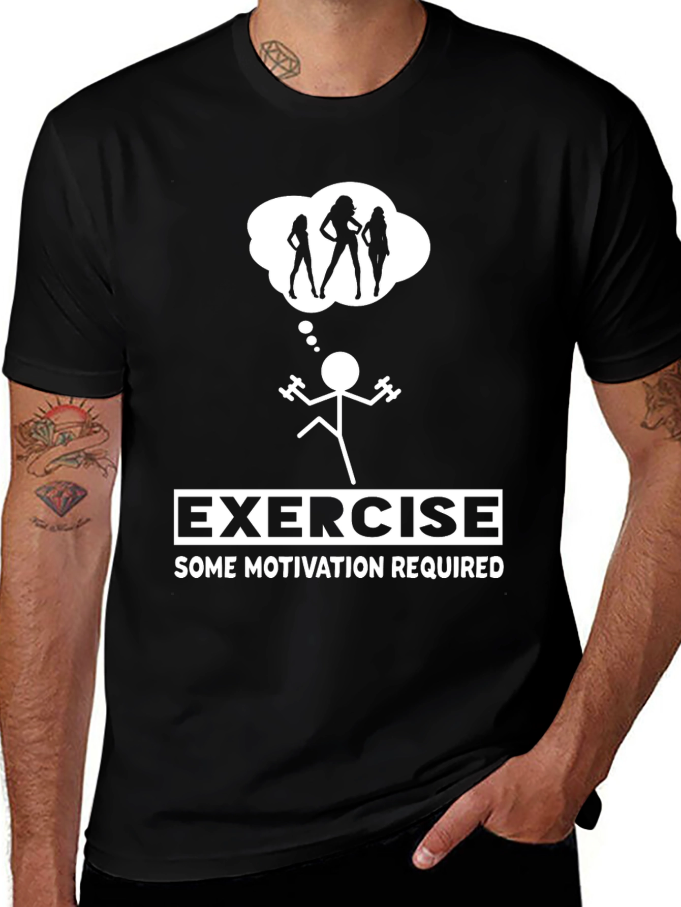 Variant 27 of Funny Exercise Motivation Graphic T-Shirt