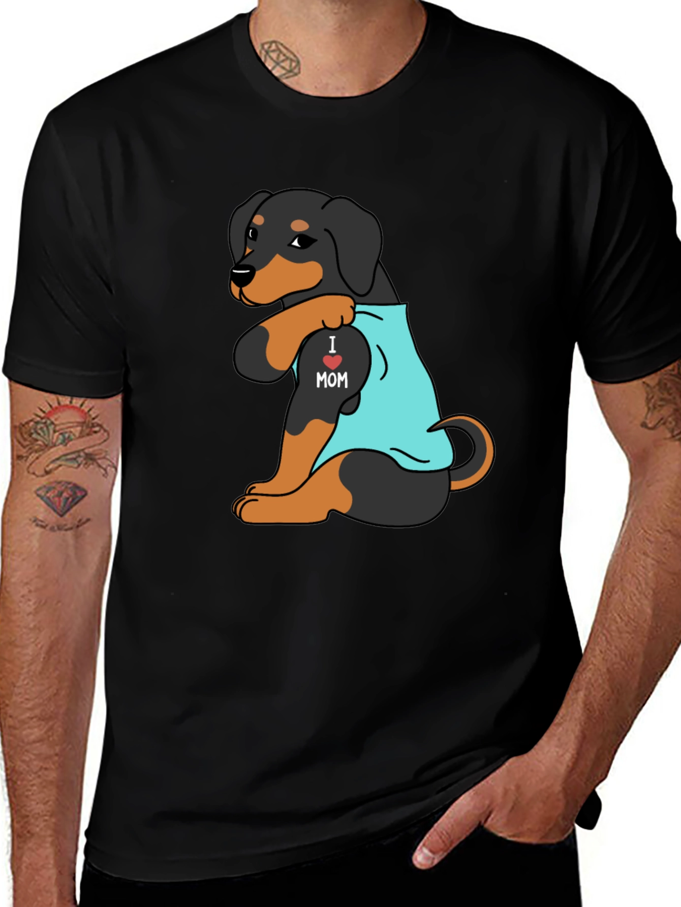 Variant 13 of Dachshund I Heart Mom T-Shirt - Cute Dog Lover Gift