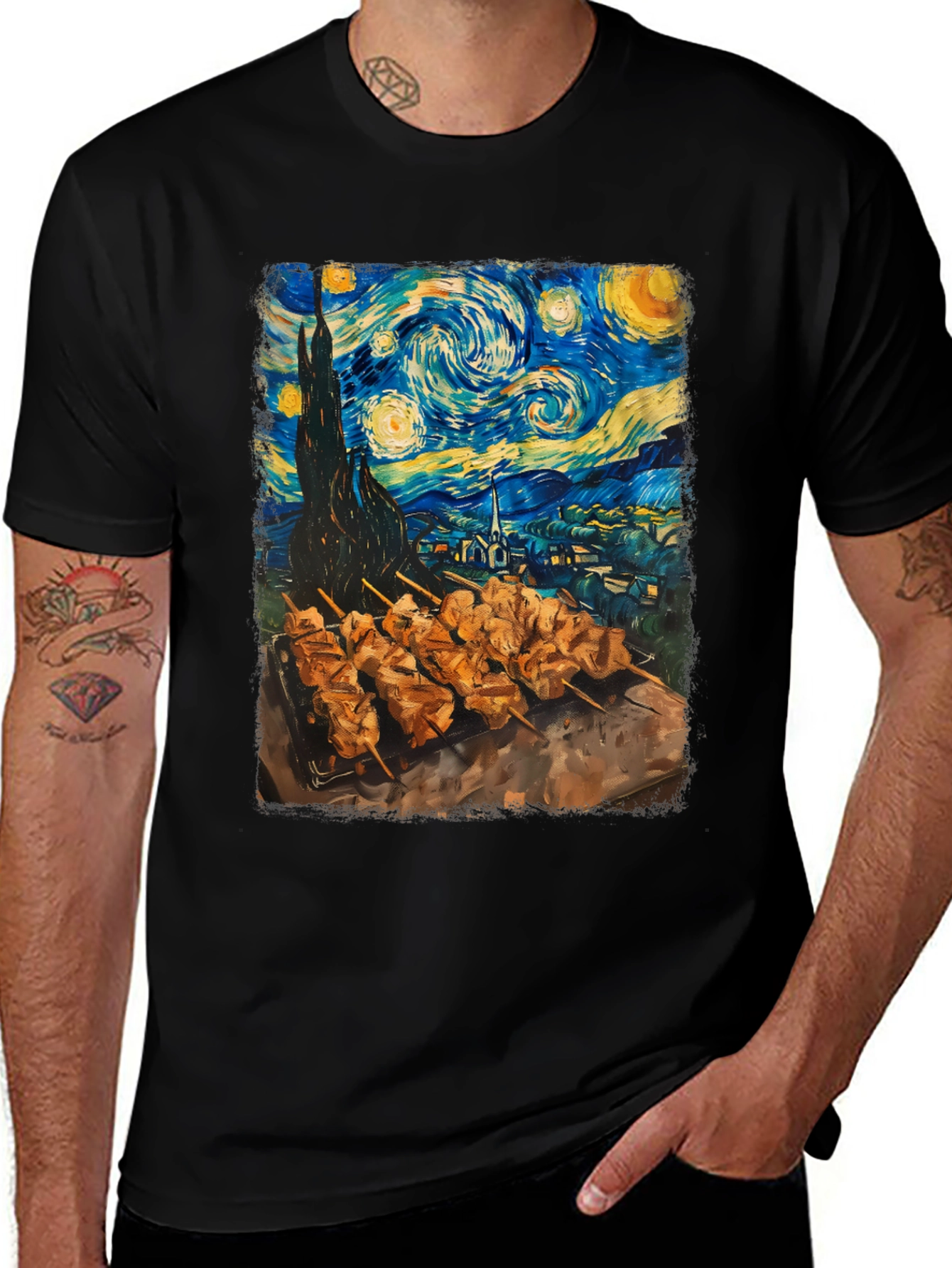 Variant 8 of Starry Night & BBQ T-Shirt