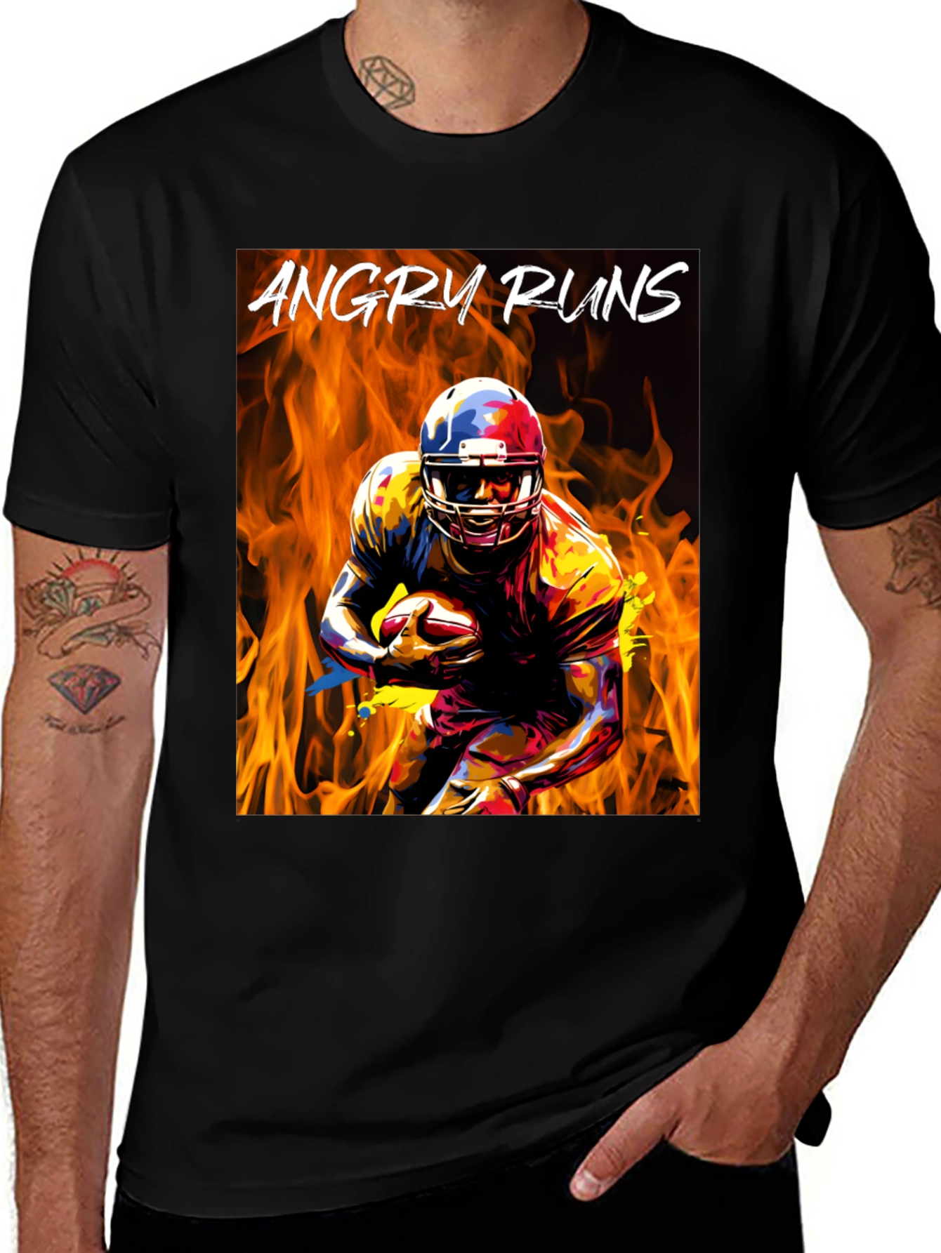 Variant 11 of Angry Runs Football T-Shirt