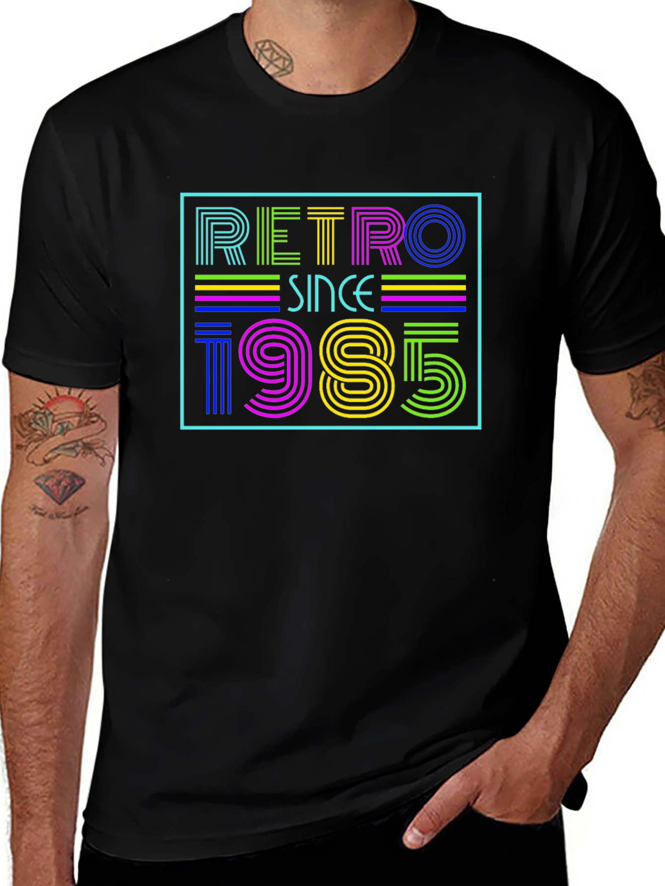 Variant 14 of Retro Since 1985 T-Shirt - Neon Graphic Tee