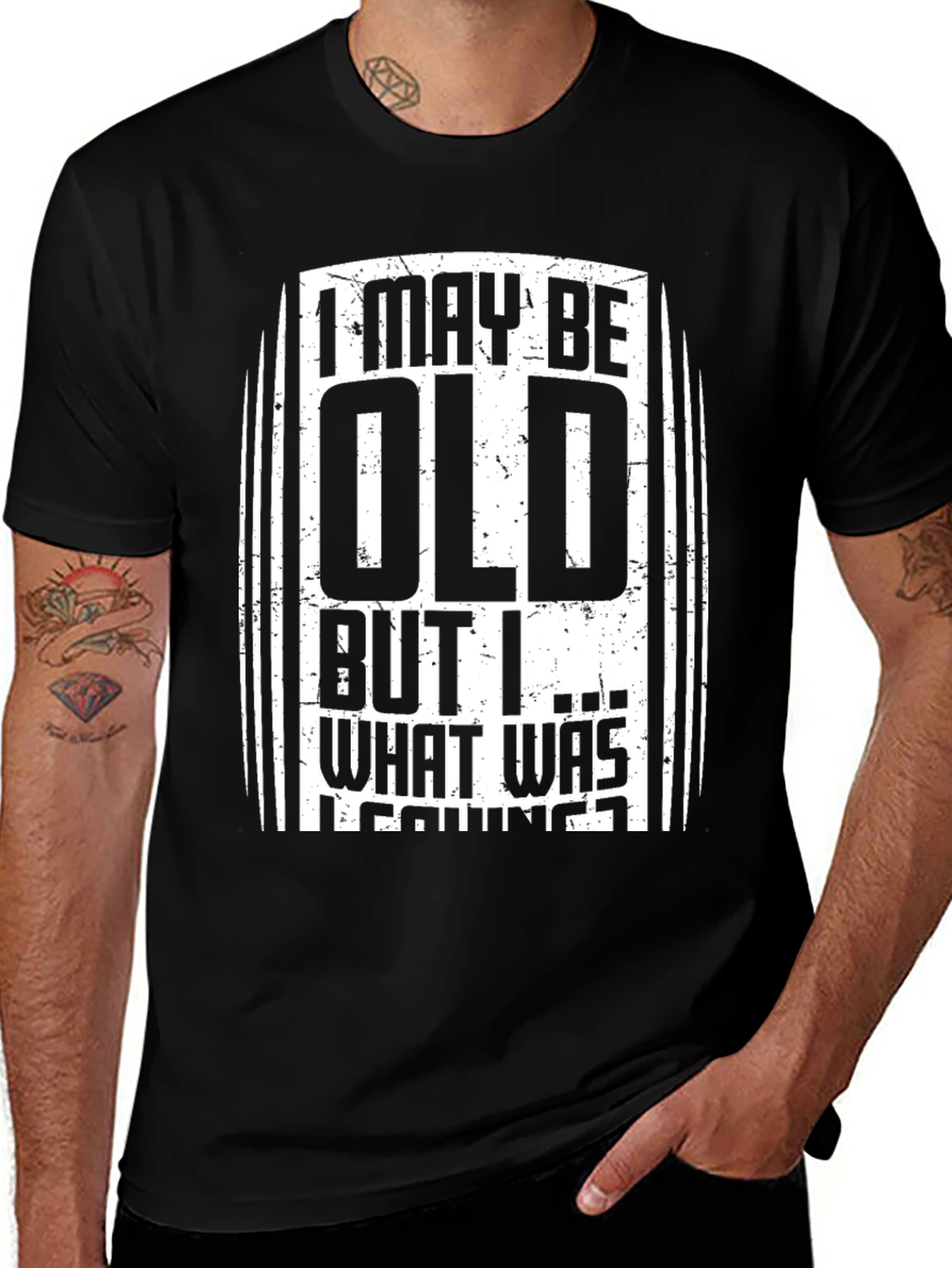 Variant 4 of Funny "I May Be Old" Graphic Tee