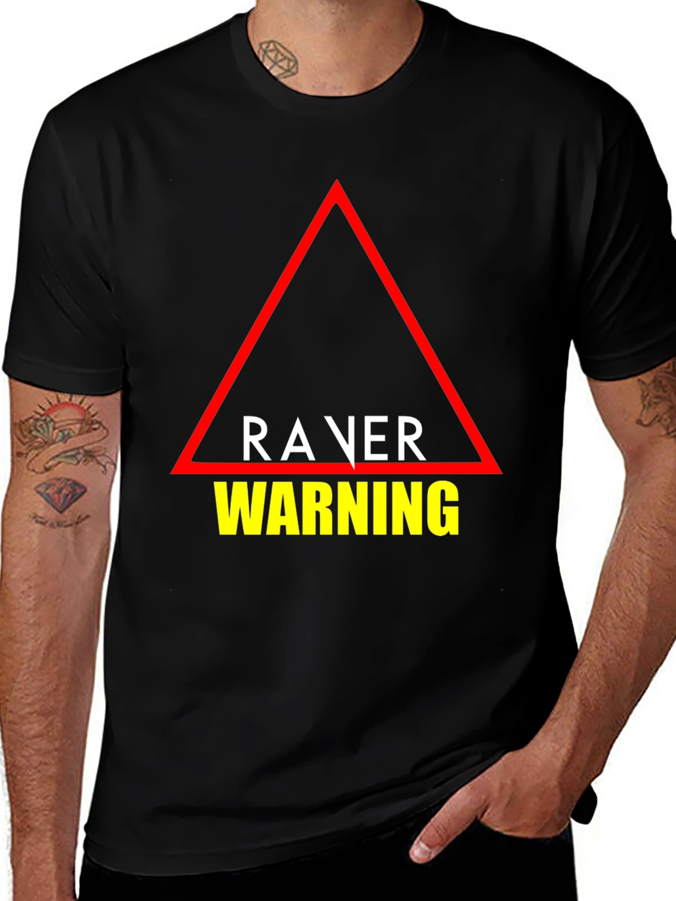 Variant 25 of Raver Warning T-Shirt - Unique EDM Party Tee