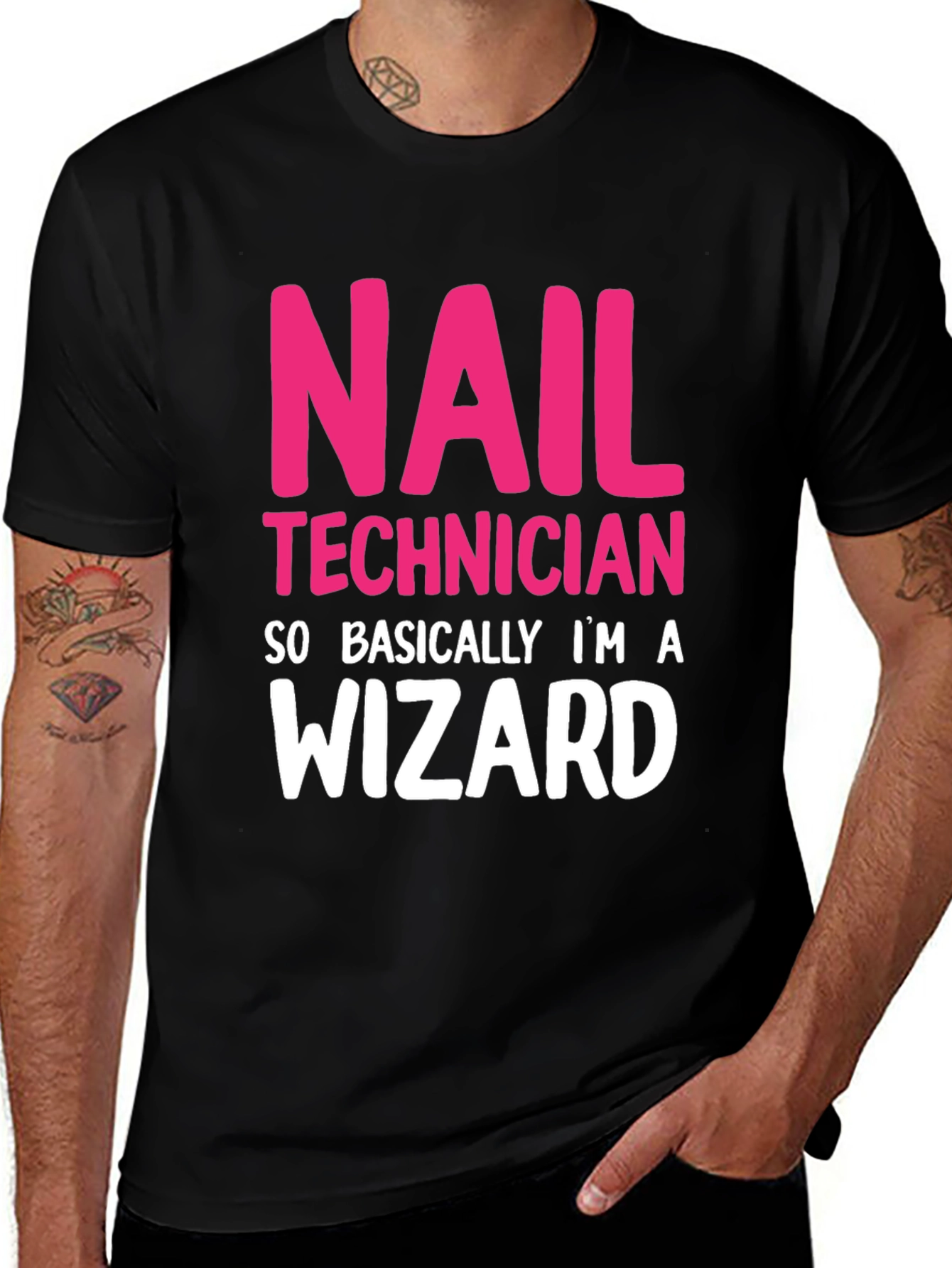 Variant 7 of Nail Technician Wizard T-Shirt