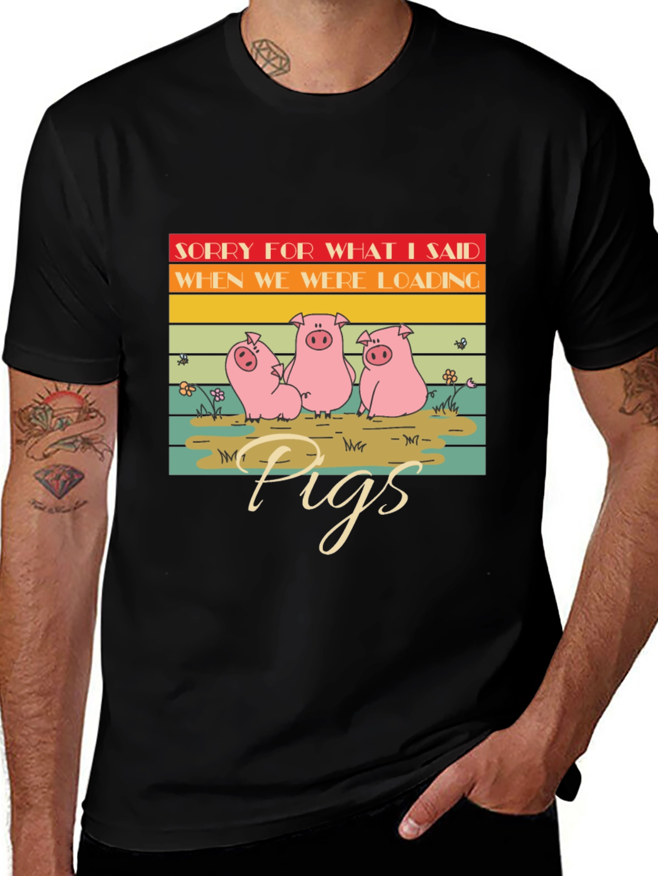 Variant 28 of Funny Pig T-Shirt - Sorry For What I Said