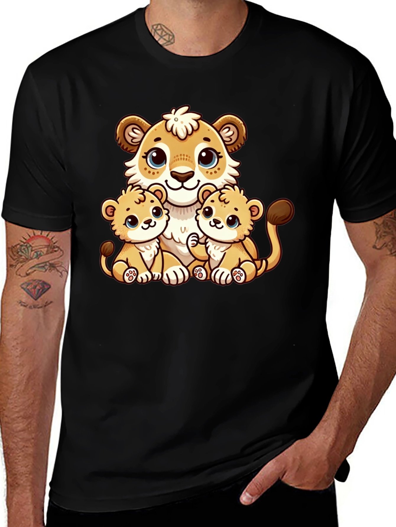Variant 20 of Cute Cartoon Lion Family T-Shirt