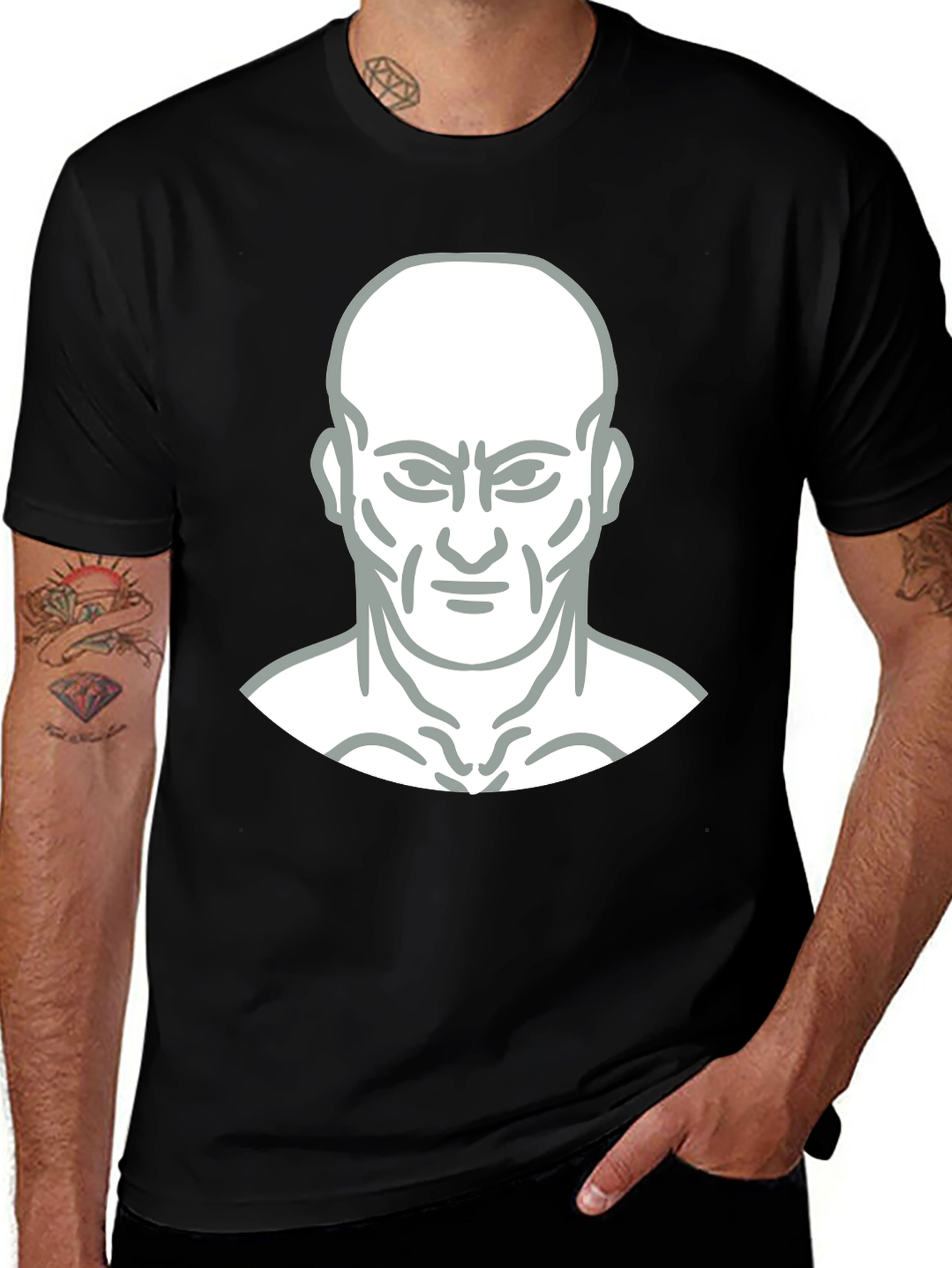 Variant 26 of Bold Graphic Tee - Man's Face Design