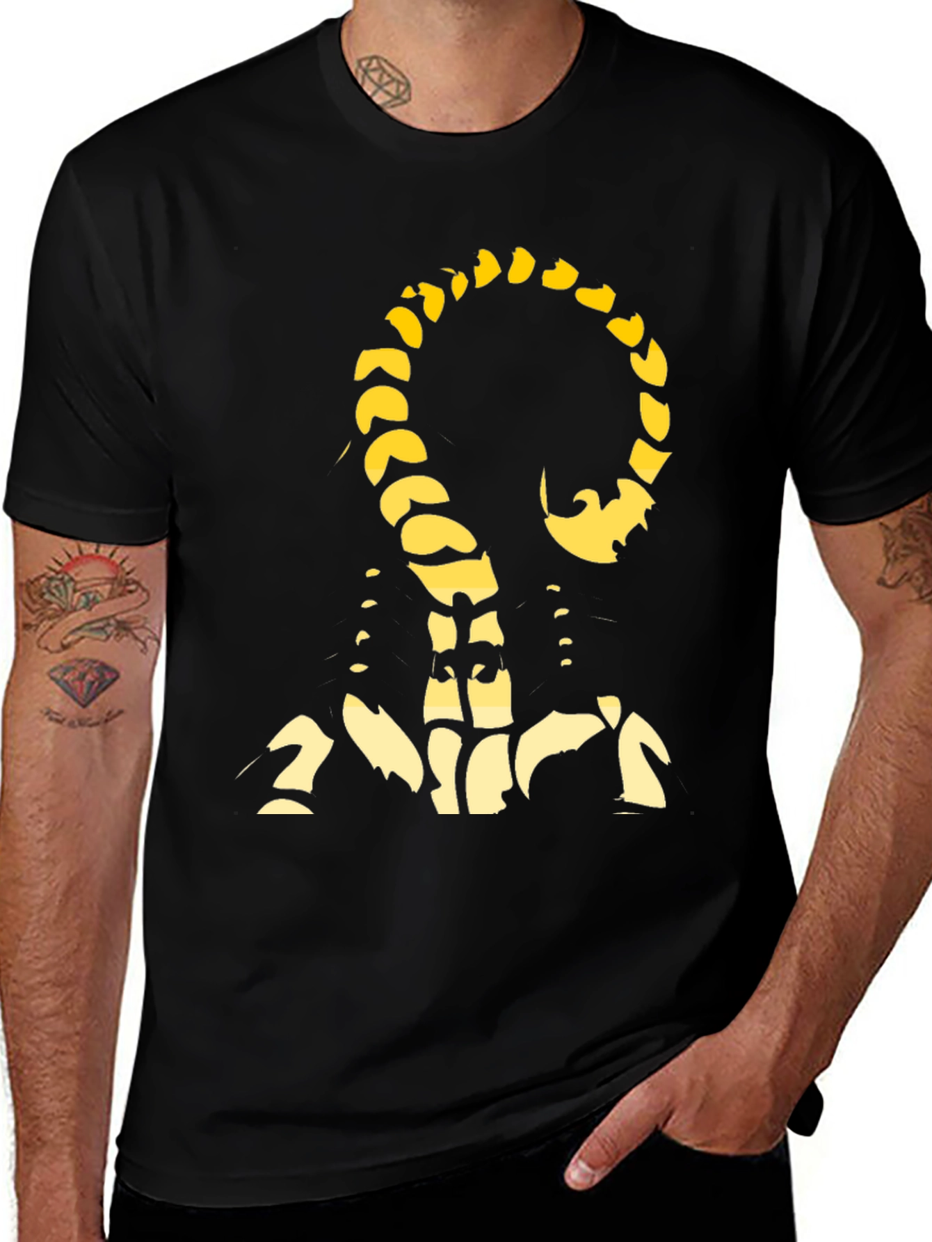Variant 6 of Scorpion Graphic Tee - Bold Black Cotton T-Shirt