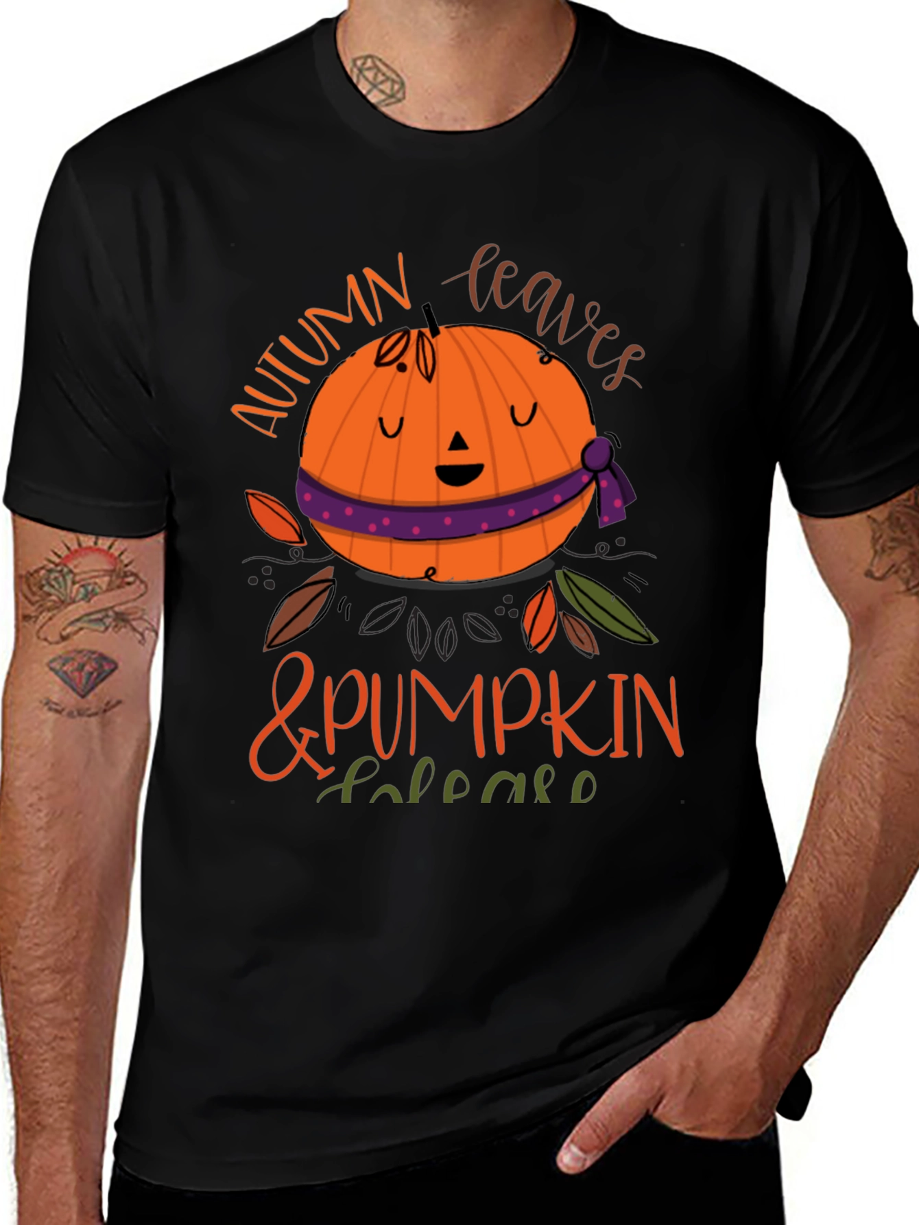 Variant 19 of Autumn Leaves & Pumpkin Please T-Shirt