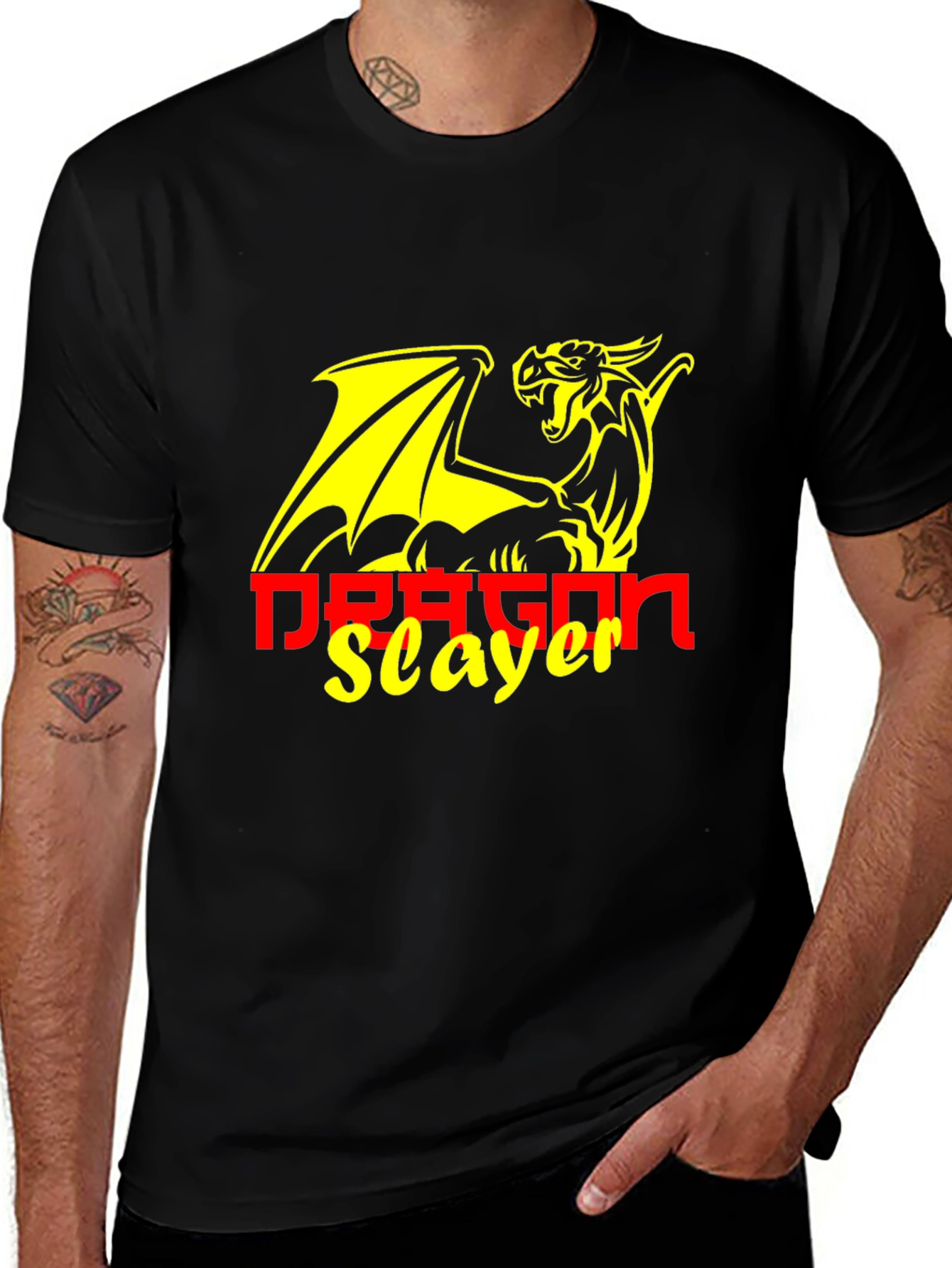 Dragon Slayer Graphic Tee - Bold Statement T-Shirt