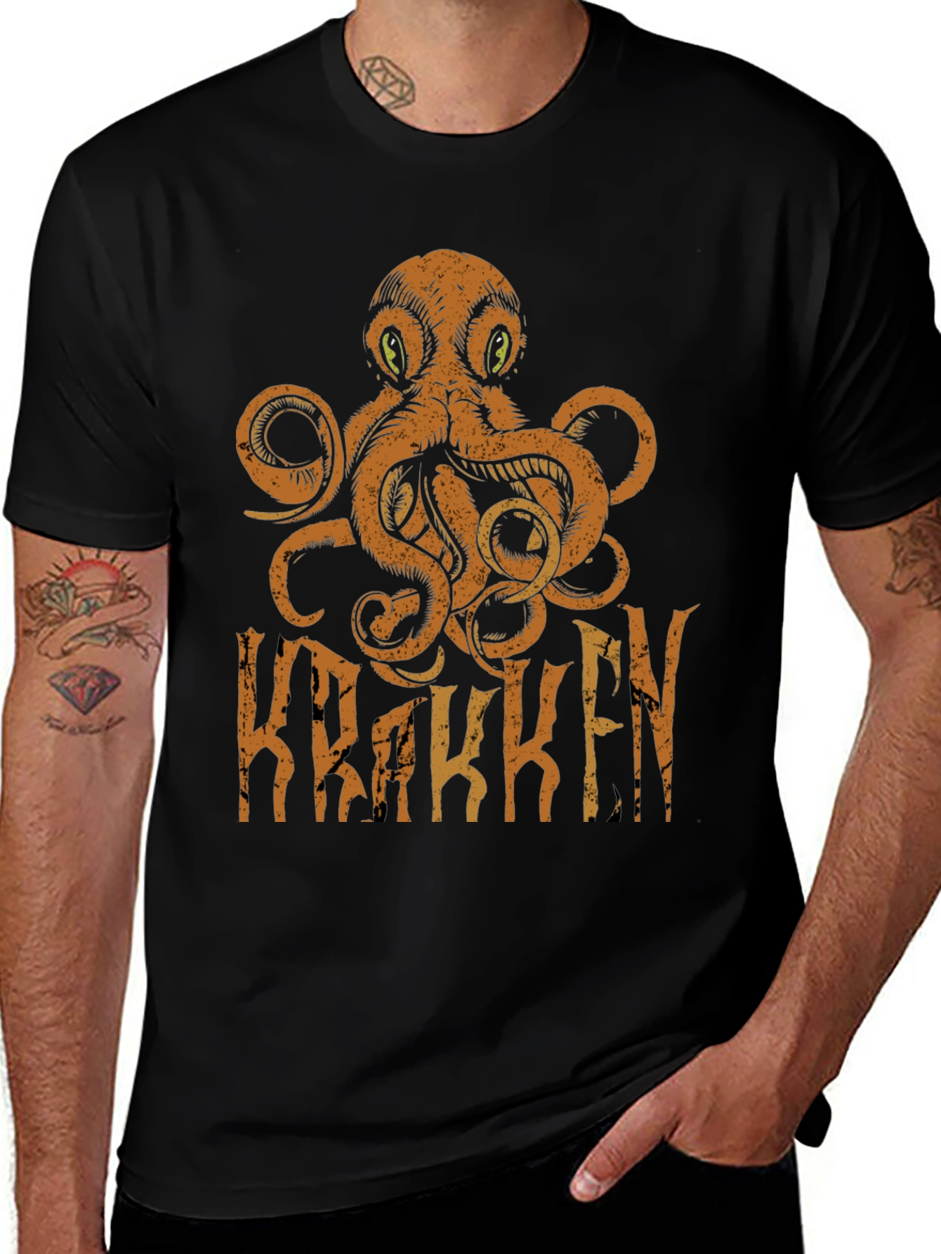 Kraken Graphic Tee - Men's Black T-Shirt
