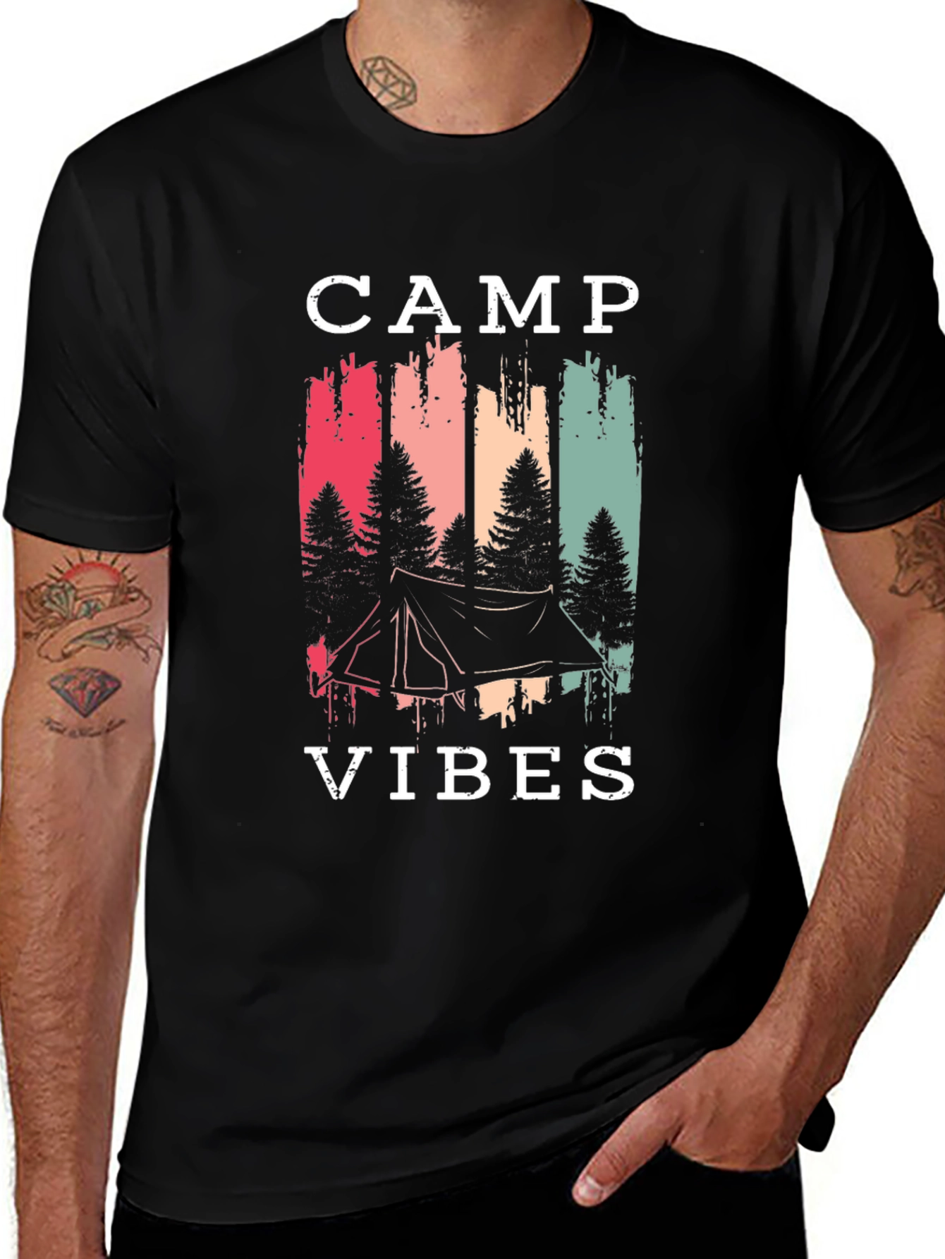 Variant 18 of Camp Vibes T-Shirt - Camping Adventure Tee