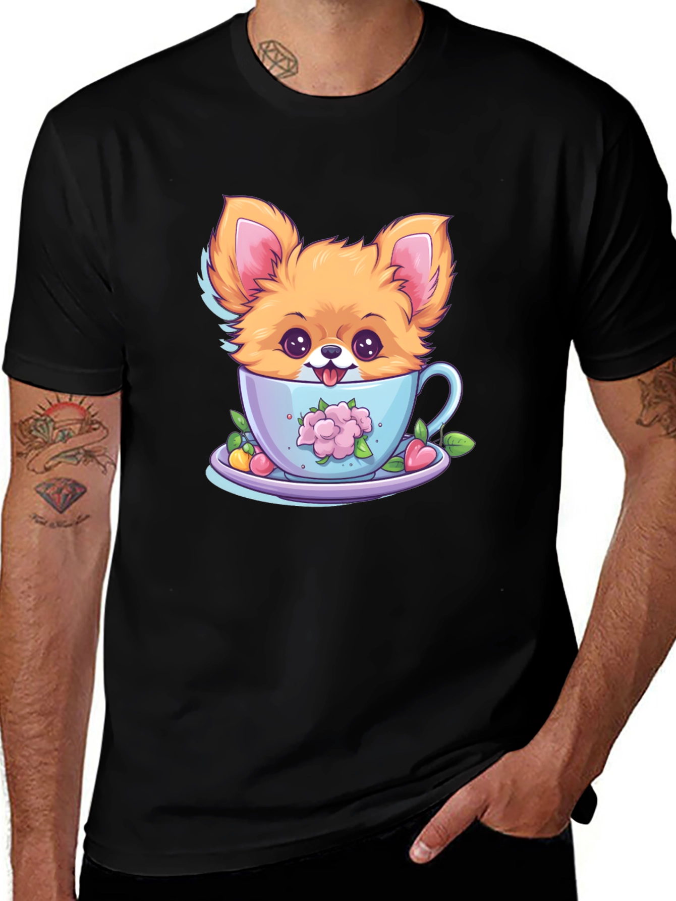 Variant 30 of Cute Puppy in Teacup Graphic Tee