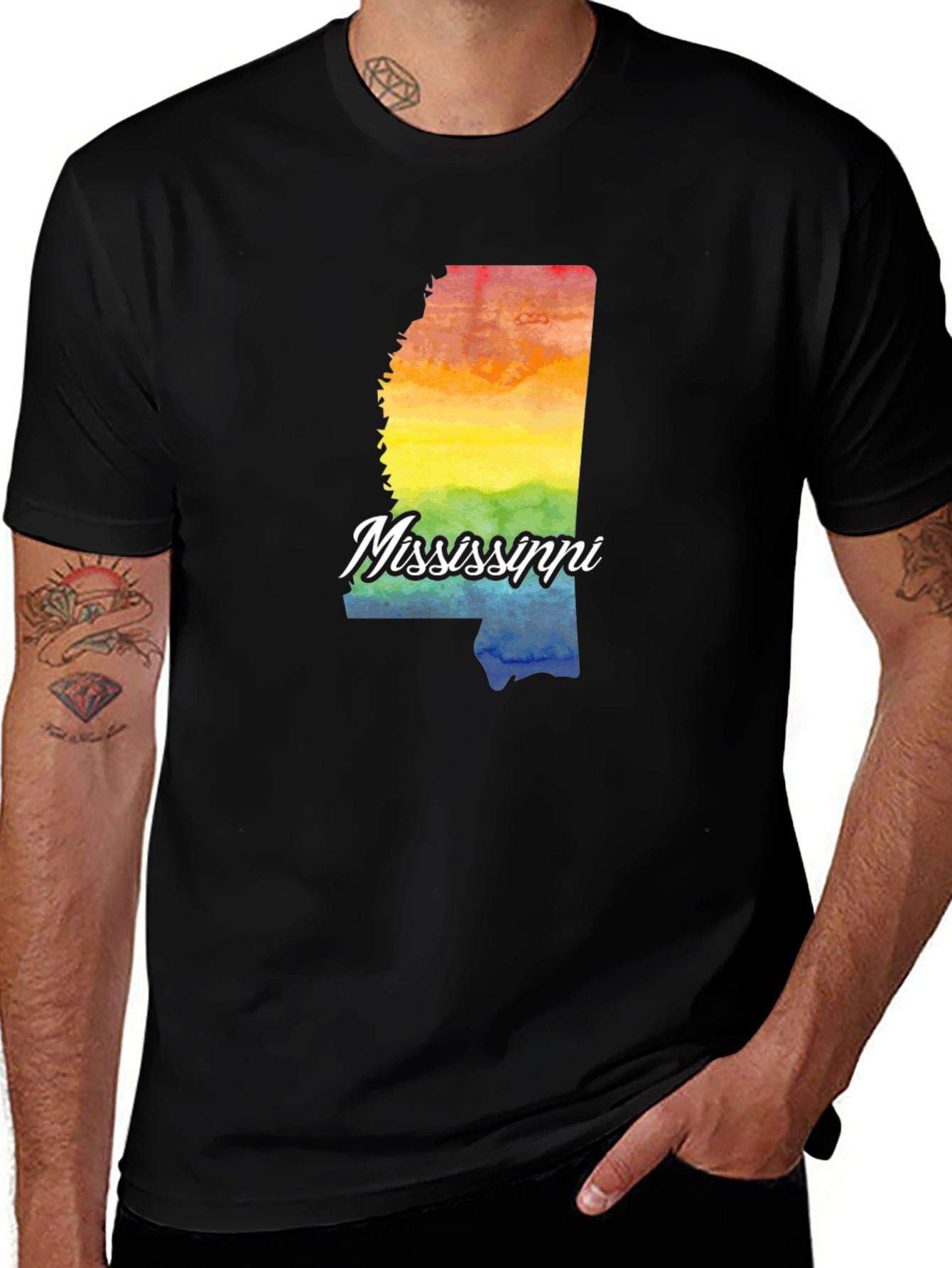 Mississippi State Rainbow T-Shirt