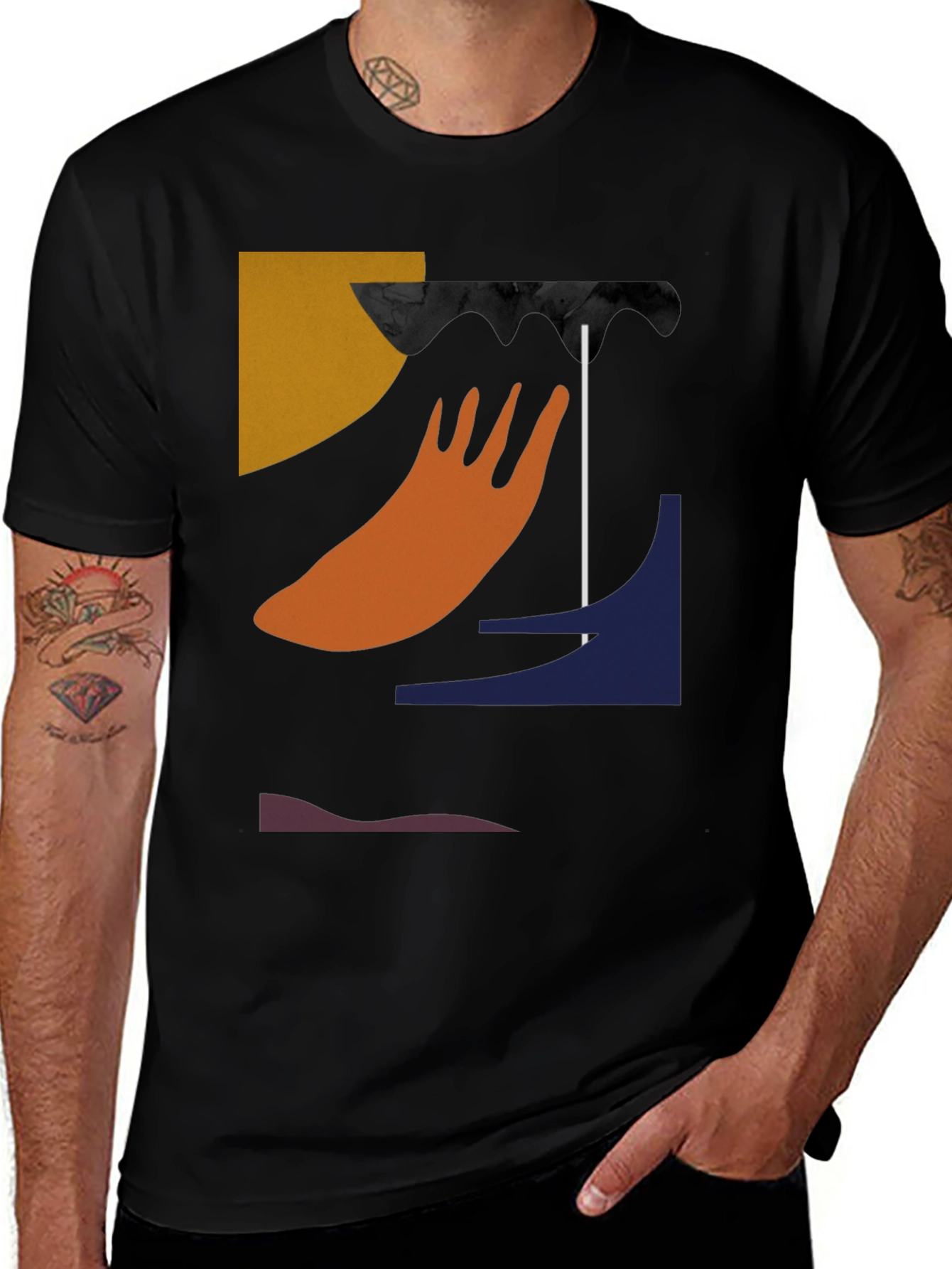 Variant 17 of Abstract Graphic Black T-Shirt