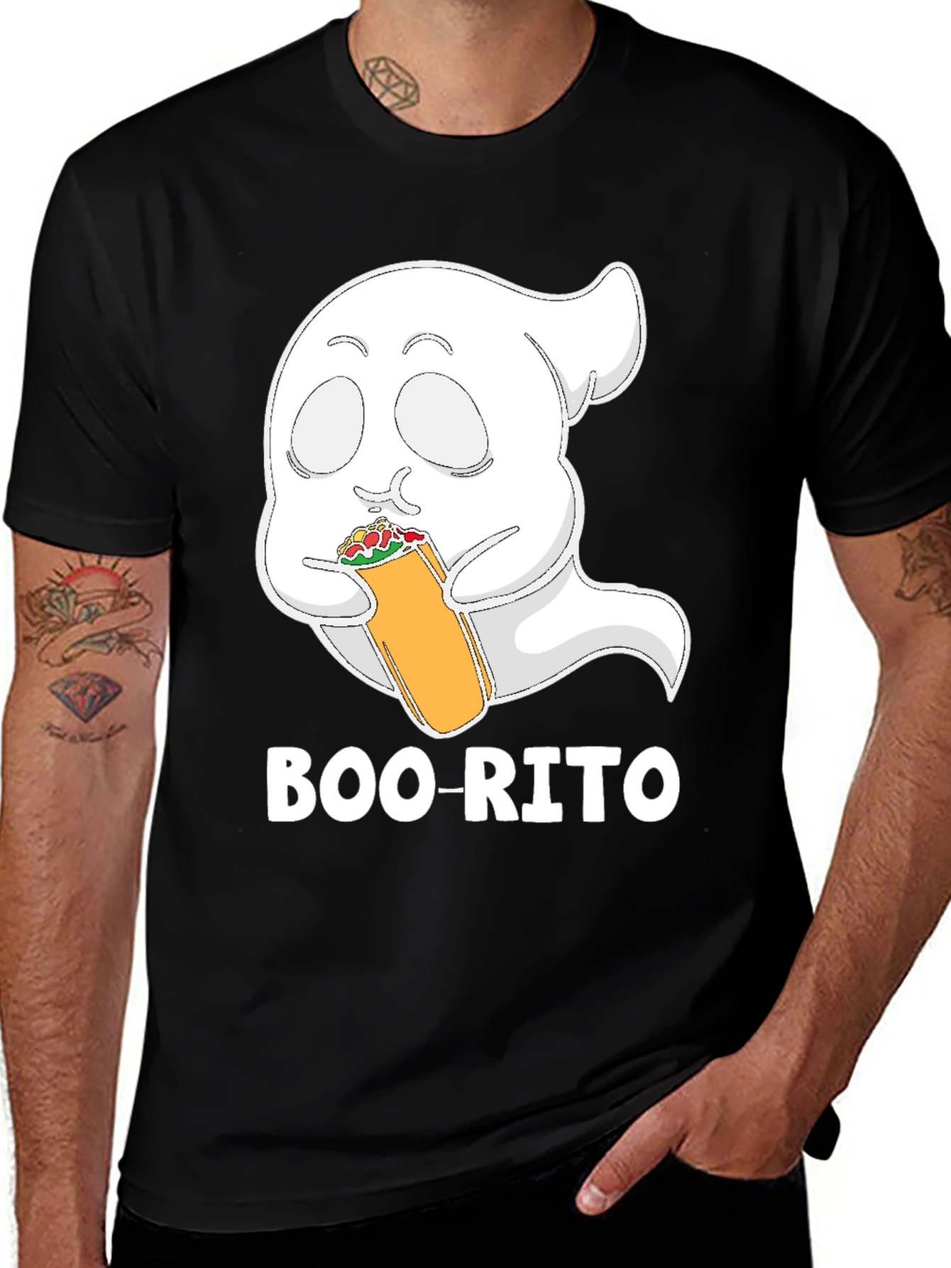 Boo-rito T-Shirt - Funny Halloween Ghost Burrito Tee